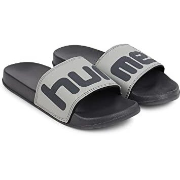 hummel CHUNK MEN SLIDERS Comfortable Cushioned Sole Arch Support Durable Lightweight Flexible Trendy Style Flip flops and Slippers Slides for Men Daily use Chappal - UK 7
