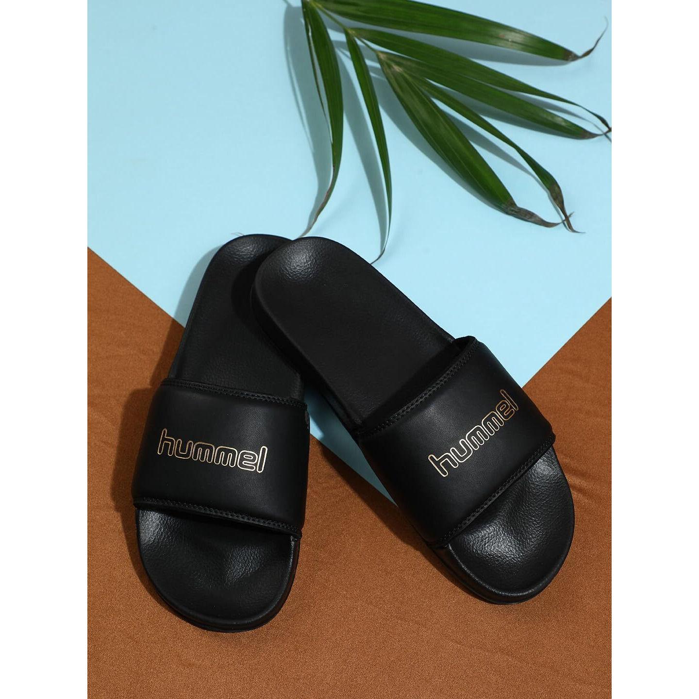 hummel CLASSIC MEN SLIDERS Comfortable Cushioned Sole Arch Support Durable Lightweight Flexible Trendy Style Flip flops and Slippers Slides for Men Daily use Chappal