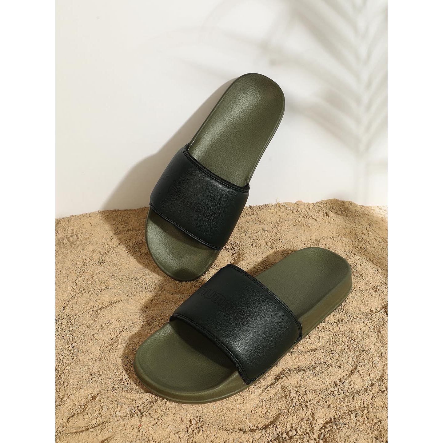hummel CLASSIC MEN SLIDERS Comfortable Cushioned Sole Arch Support Durable Lightweight Flexible Trendy Style Flip flops and Slippers Slides for Men Daily use Chappal