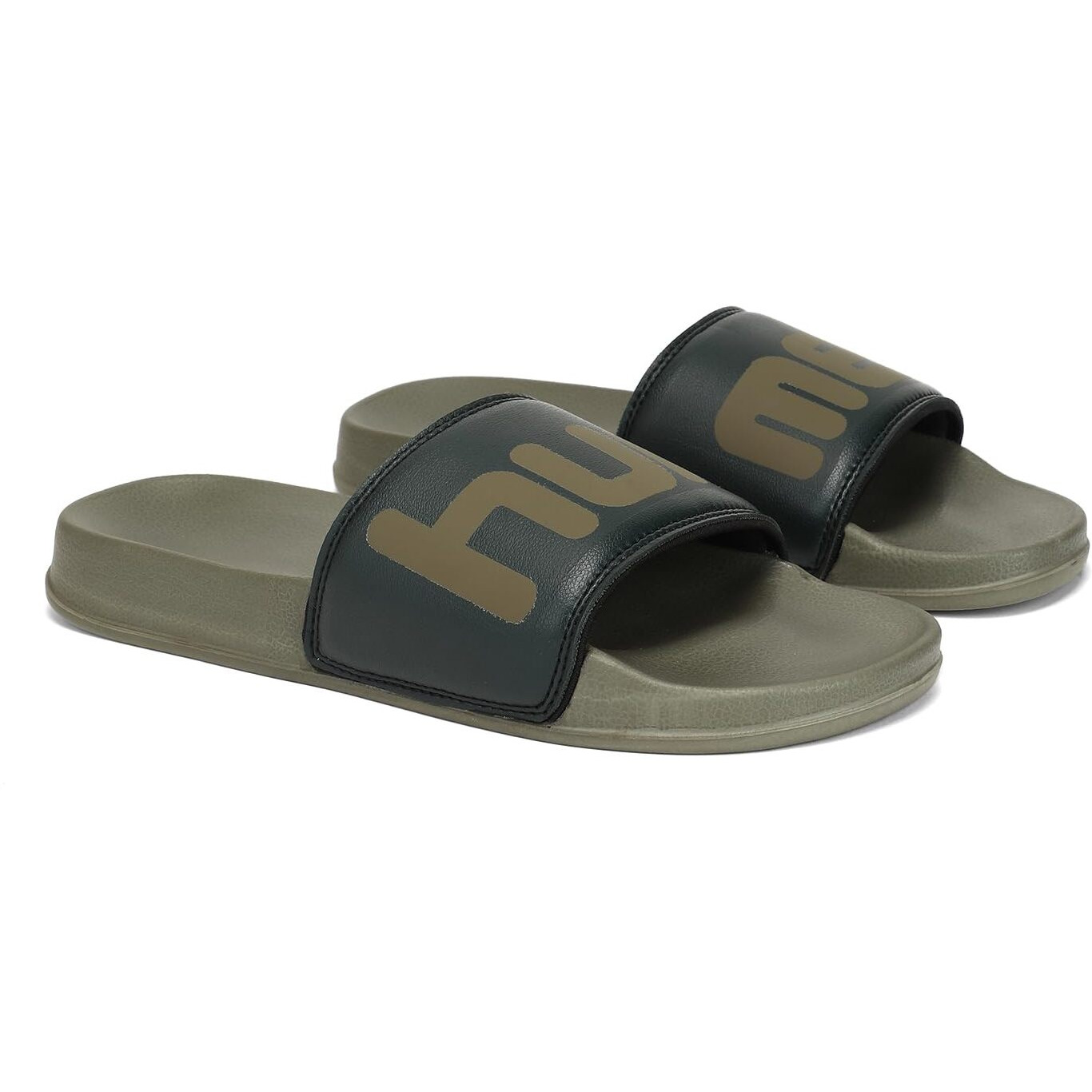 hummel CHUNK MEN SLIDERS Comfortable Cushioned Sole Arch Support Durable Lightweight Flexible Trendy Style Flip flops and Slippers Slides for Men Daily use Chappal