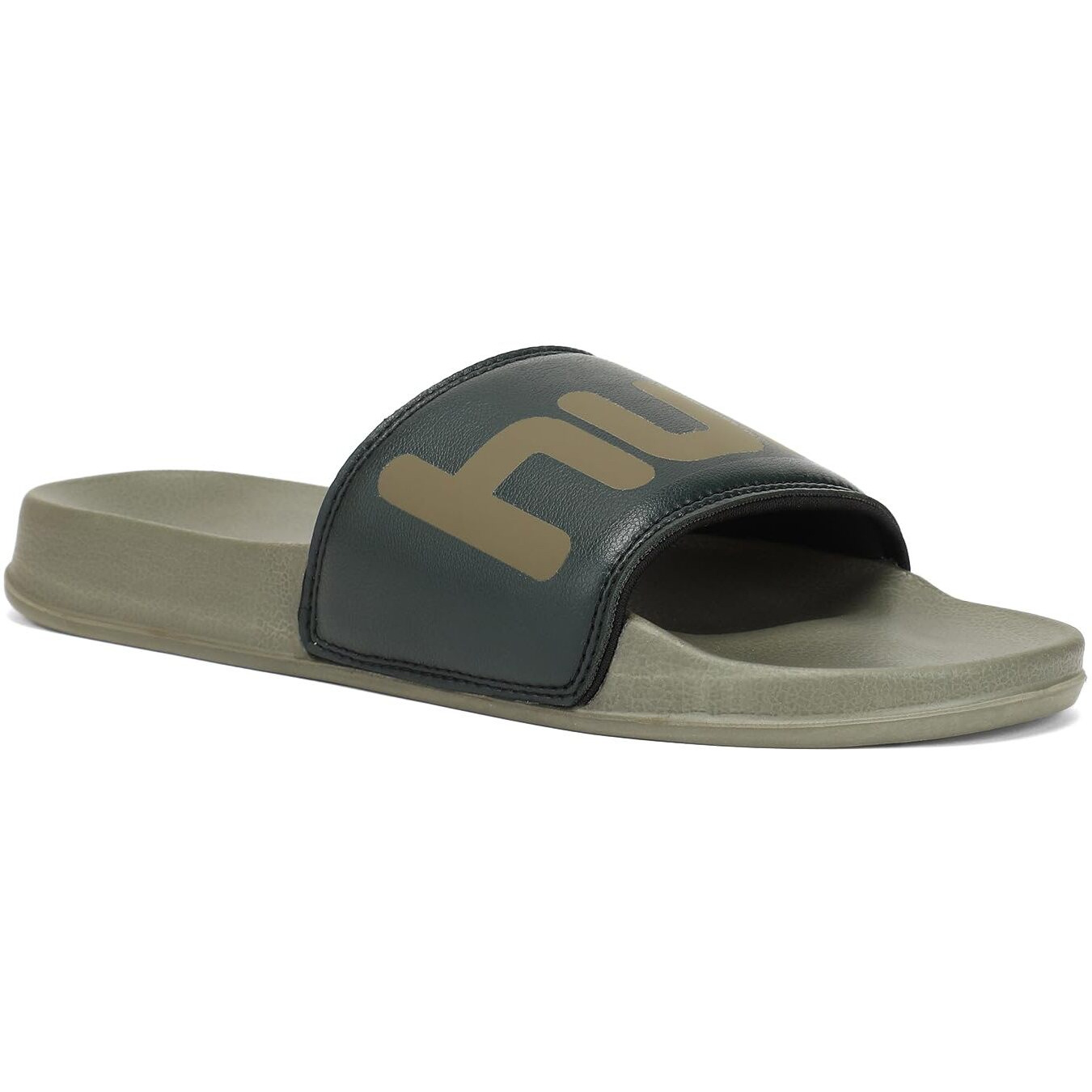 hummel CHUNK MEN SLIDERS Comfortable Cushioned Sole Arch Support Durable Lightweight Flexible Trendy Style Flip flops and Slippers Slides for Men Daily use Chappal