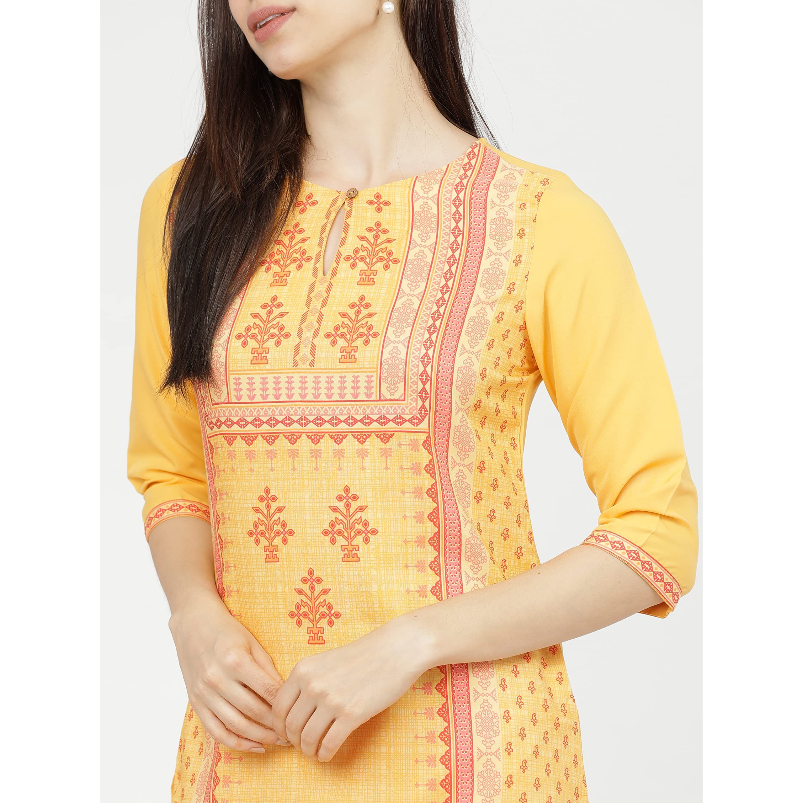 KETCH Women's Polyester Regular Fashion Vest (KHKU000059_Yellow