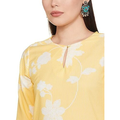 KETCH Women's Polyester Regular Fashion Vest (KHKU000071_Yellow