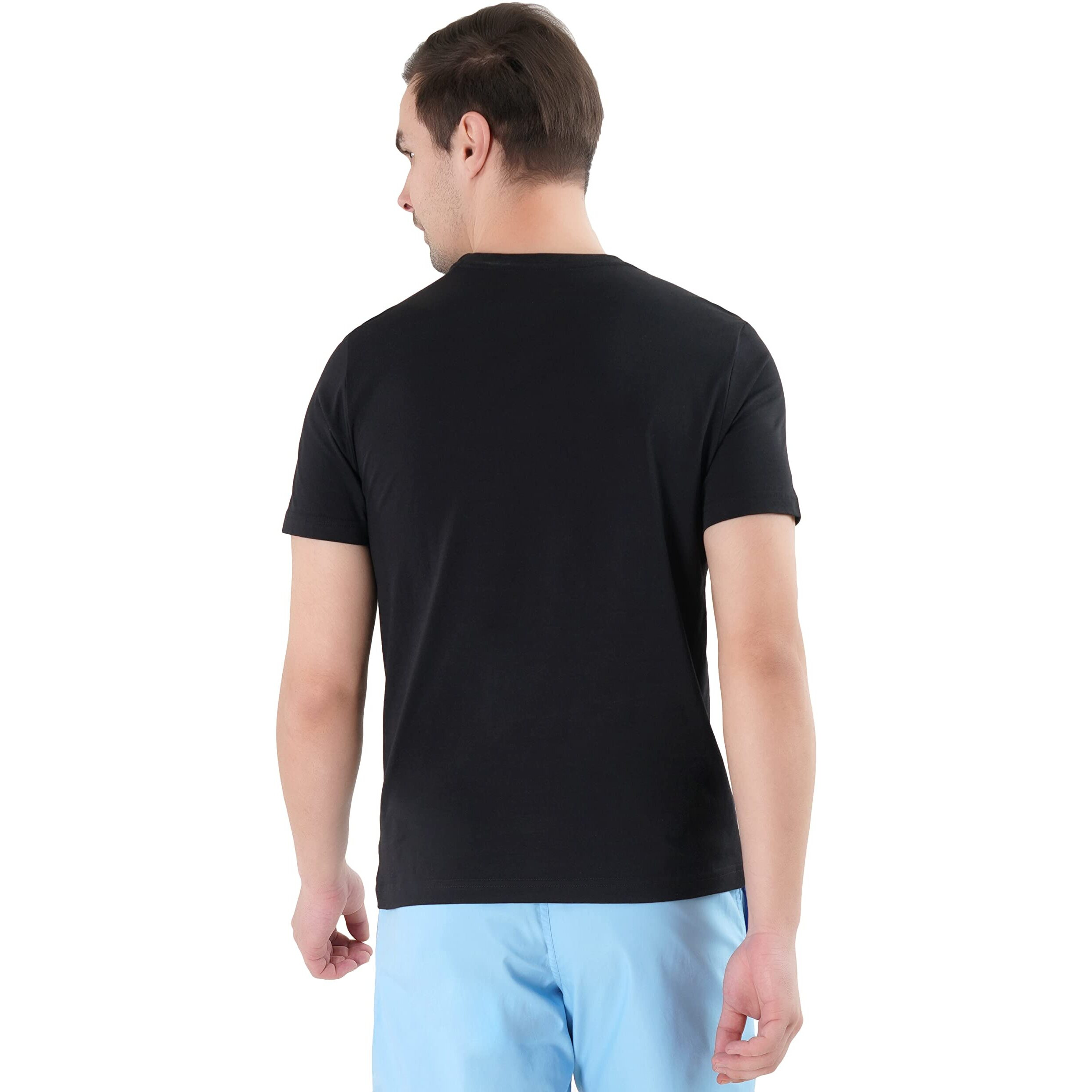 U.S. POLO ASSN. Mens Crew Neck Embroidered Logo I633 Lounge Regular Fit T-Shirt - Pack Of 1 (Black M)