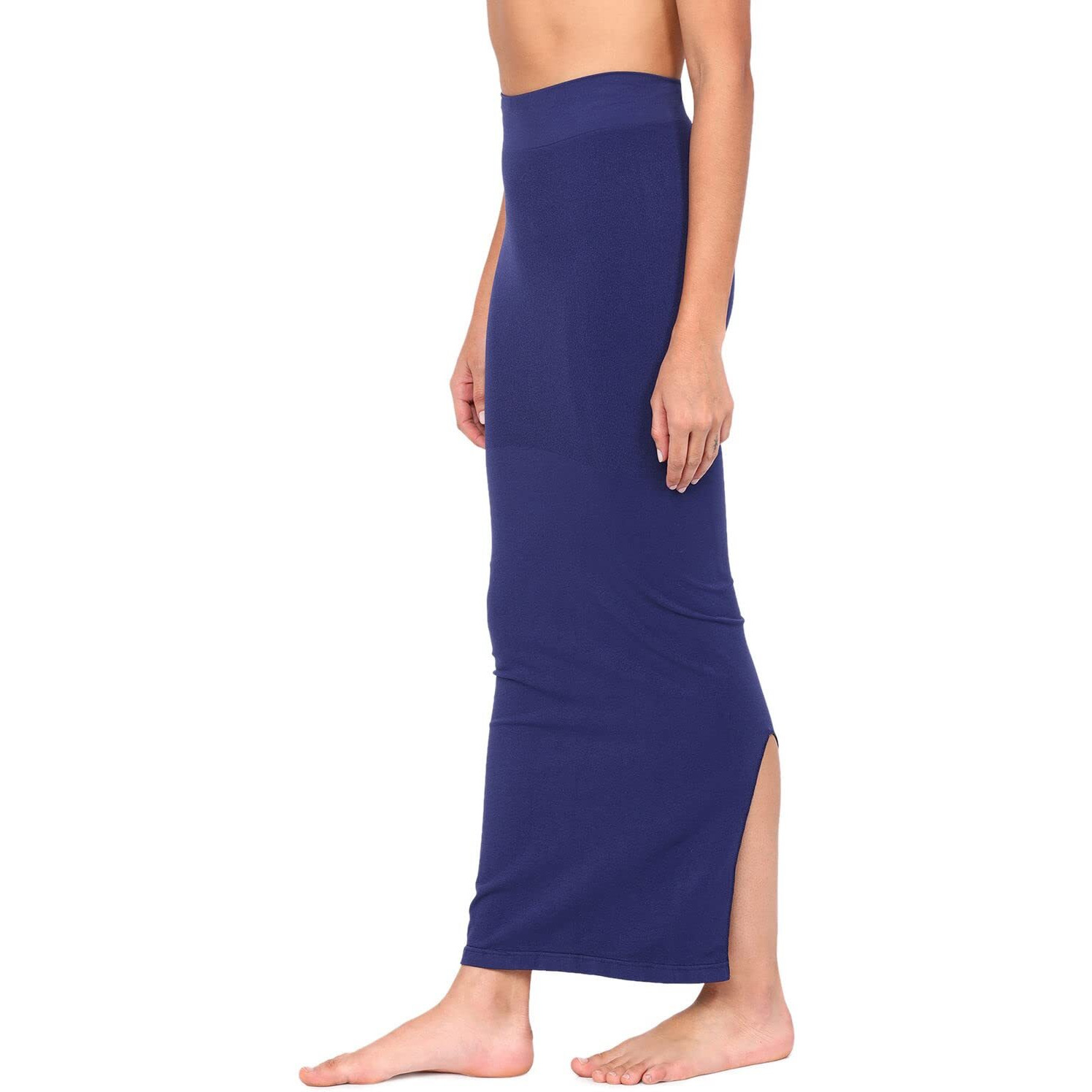 Zivame All Day Seamless Mermaid Saree Shapewear with Removable Drawcord for Women - Navy Blue1