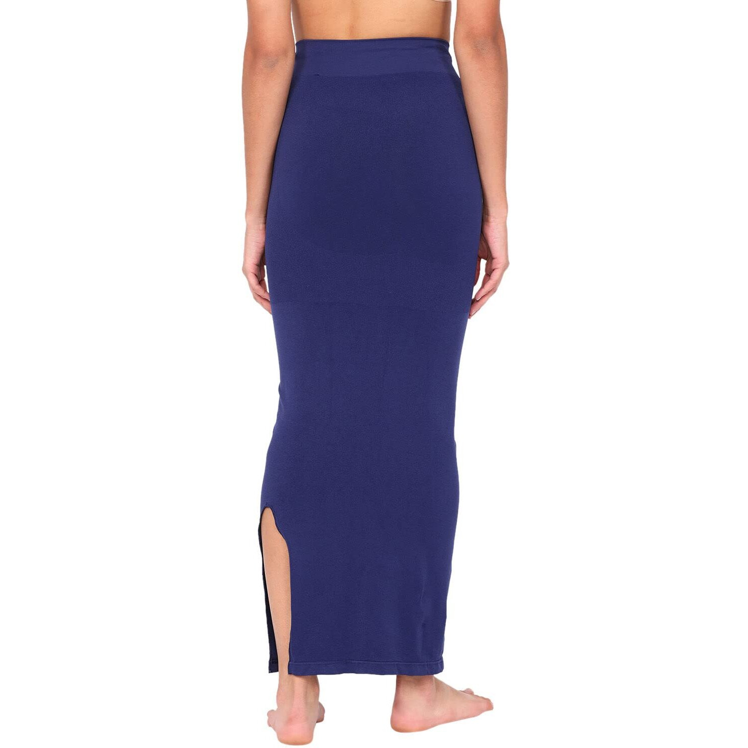 Zivame All Day Seamless Mermaid Saree Shapewear with Removable Drawcord for Women - Navy Blue1