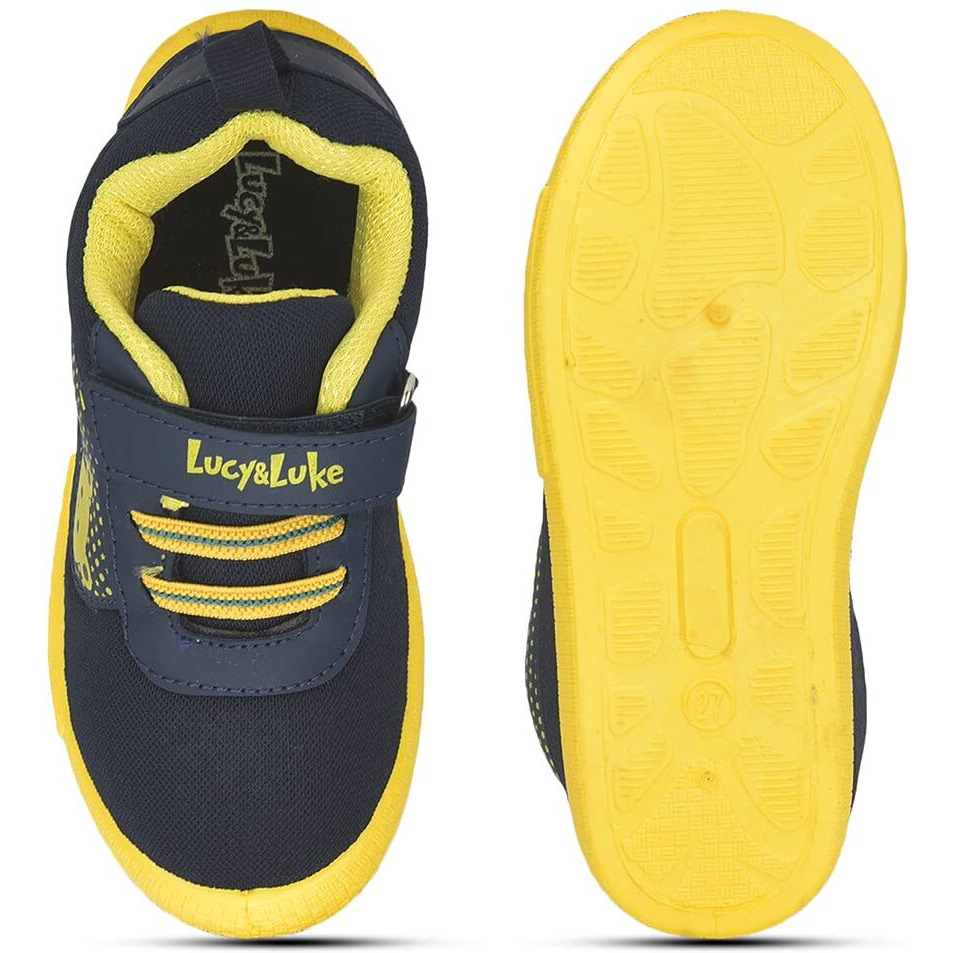 Liberty Lucy&Luke BASTIAN-2E Slip-on Casual Shoes for Kids with PVC Sole | Canvas Upper Sneakers | Quick-Wear Velcro Closure | Stylish, Lightweight & Comfortable Footbed (N.Blue - 7C UK)