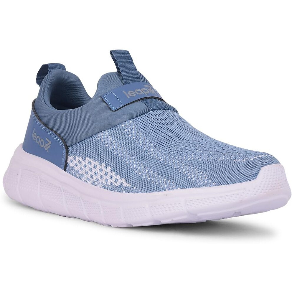 Liberty LEAP7X BOSTER-L2E Sports Shoes for Women with Knitted Upper | EVA Sole, Slip-on Style| Memory Foam Insole | Comfortable Footbed | Walking, Gym & Outdoor Wear-4 UK (37 EU-Blue)