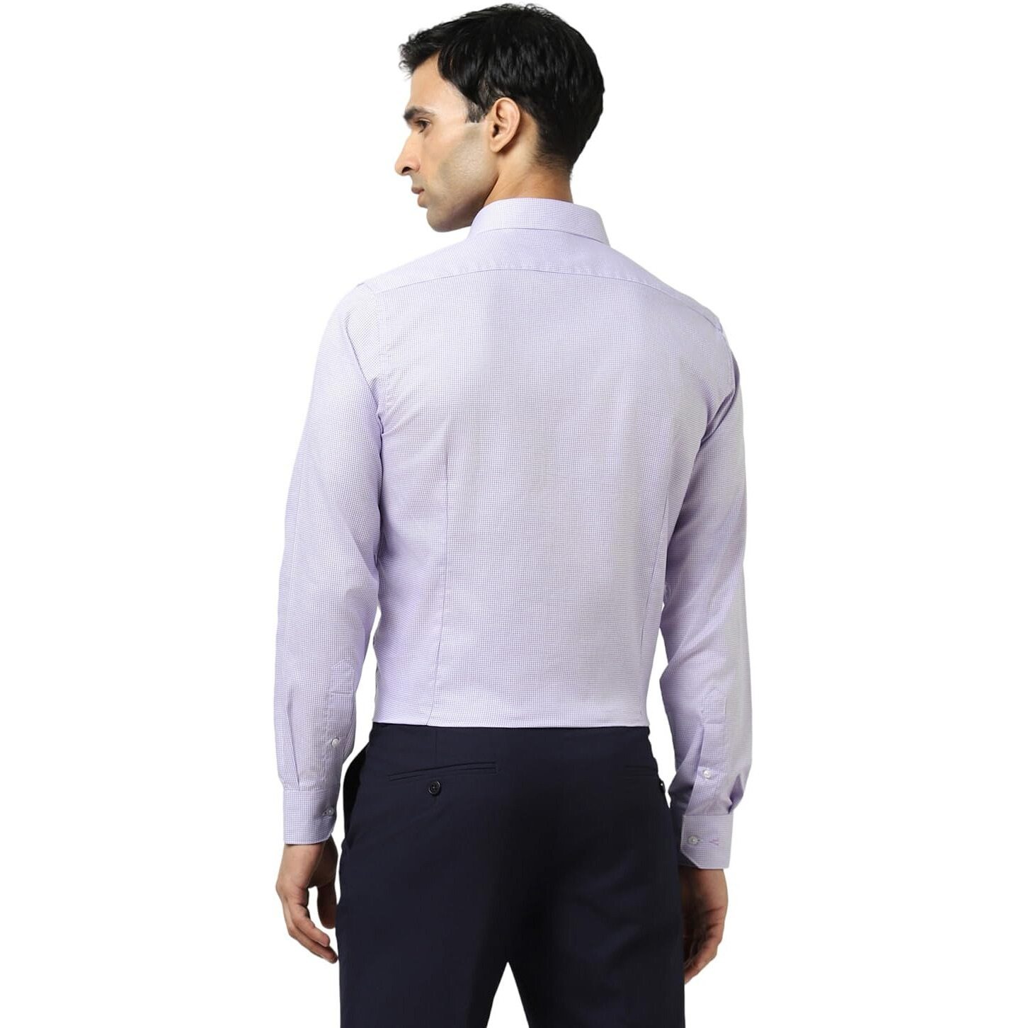 Van Heusen Men's Slim Fit Shirt (VHSFFSLBX91386_Lavender 39)