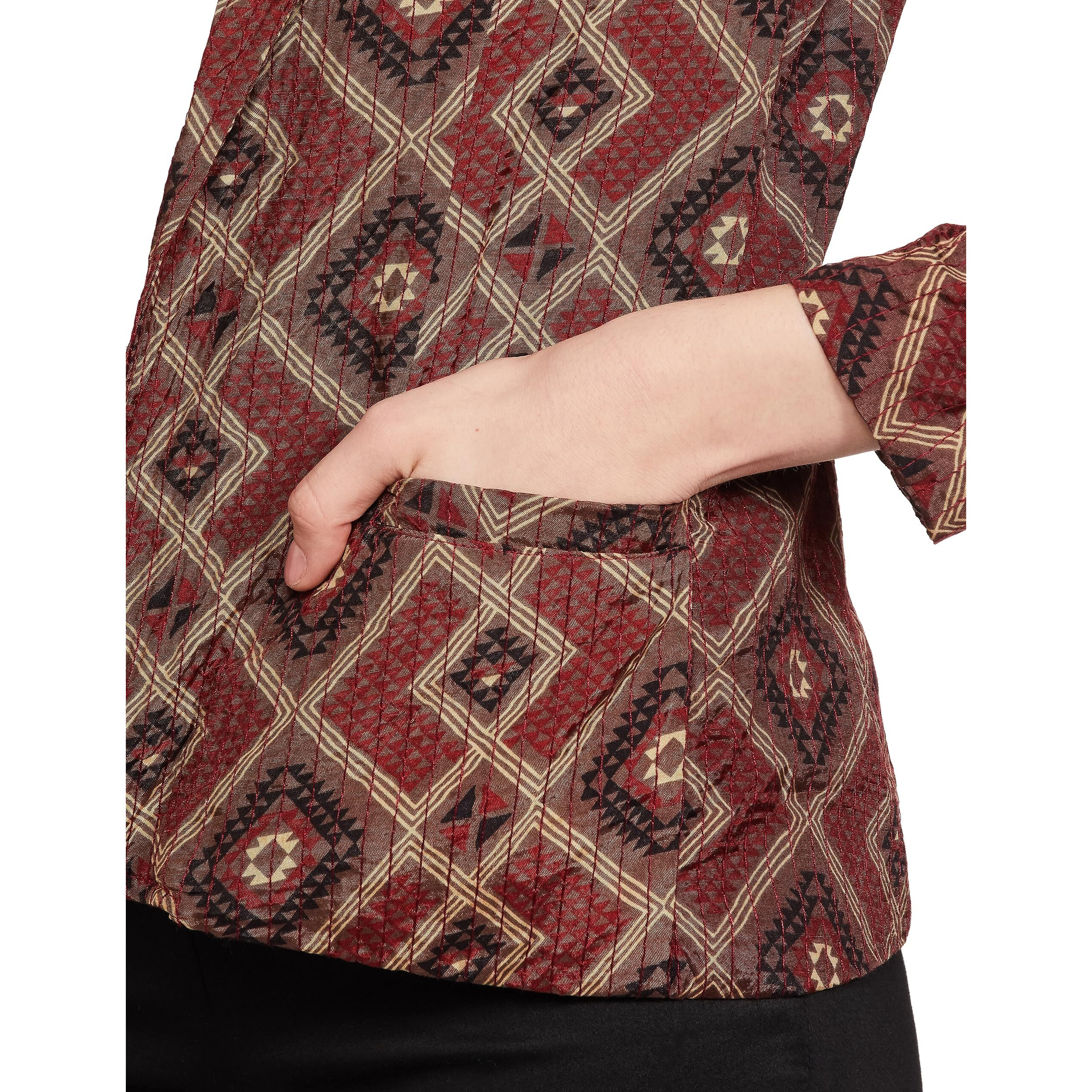 BIBA WOMEN PRINTED MIX AND MATCH(WINTER W18760_BLACK_36)