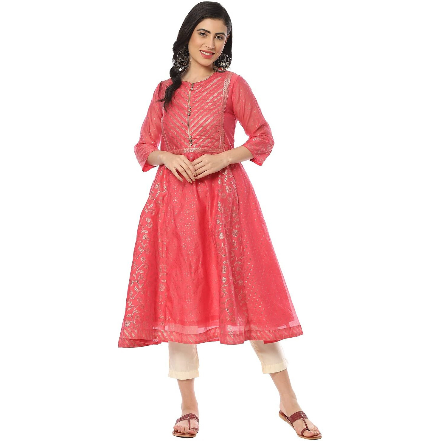 BIBA Women Printed Mix and Match(ASSORTED18384_Coral_40)