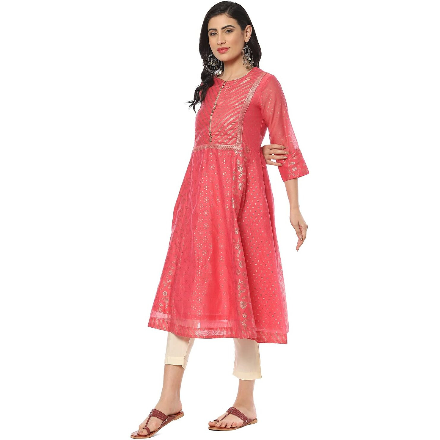 BIBA Women Printed Mix and Match(ASSORTED18384_Coral_40)