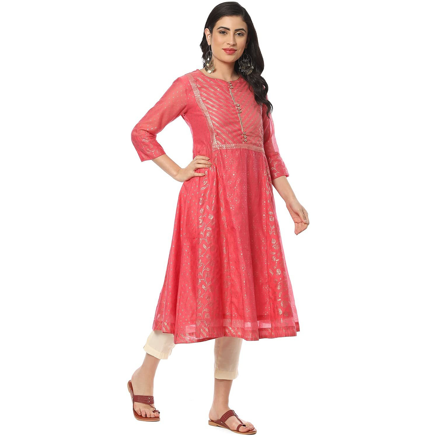 BIBA Women Printed Mix and Match(ASSORTED18384_Coral_40)