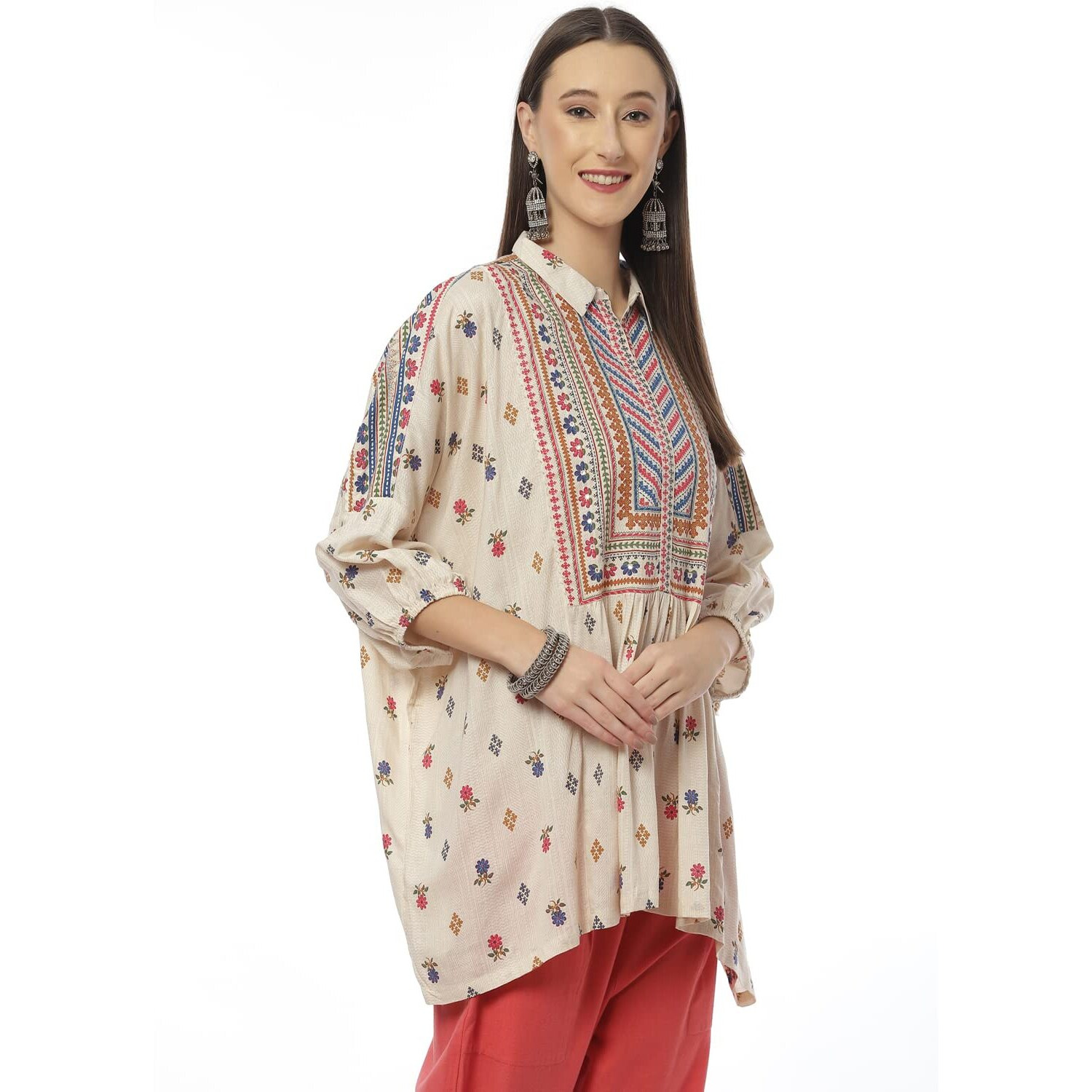 BIBA Women Printed Mix and Match(BANJARA19018_Ecru_36)