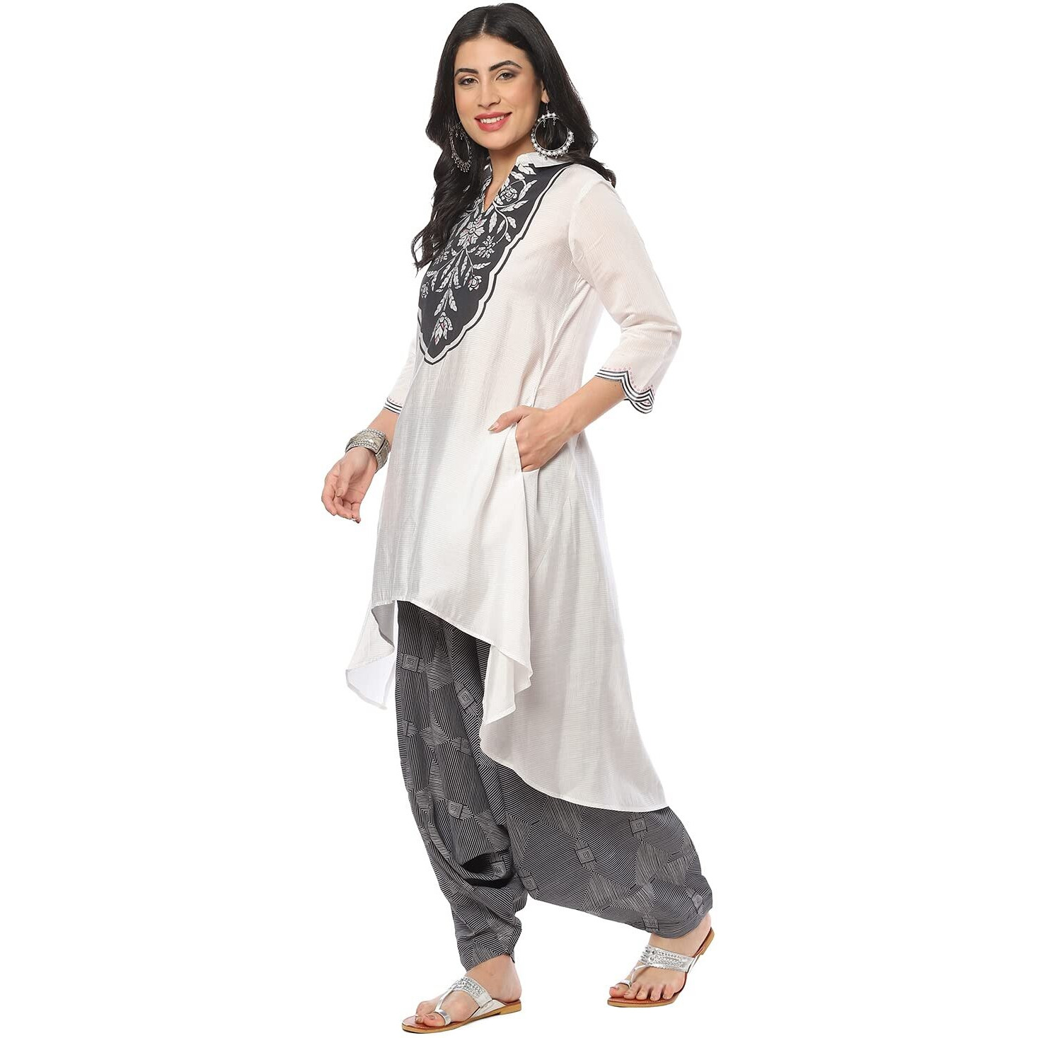 BIBA WOMEN PRINTED RELAXED MIX AND MATCH(MONOCHRO1920_MARB.CRB_38)