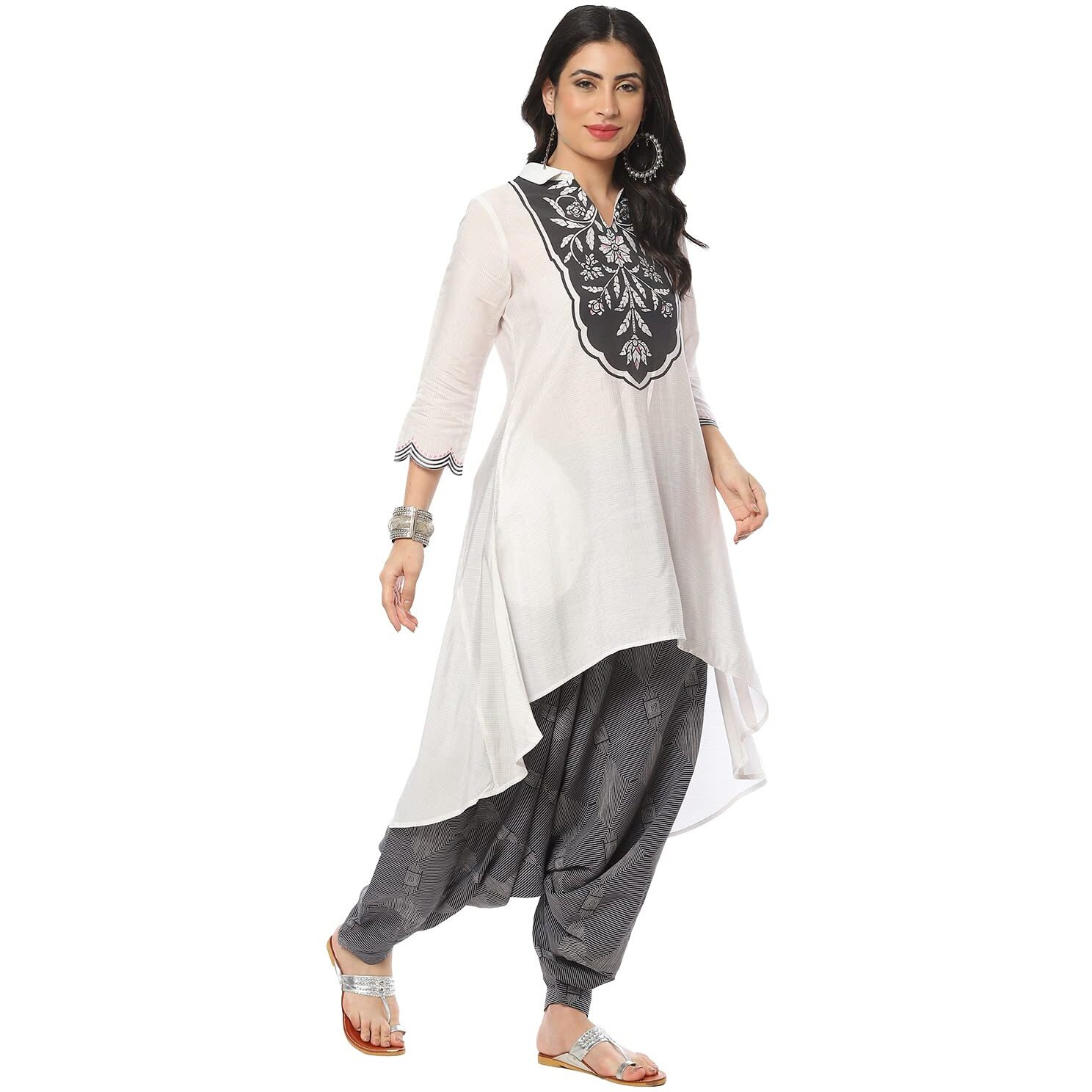 BIBA WOMEN PRINTED RELAXED MIX AND MATCH(MONOCHRO1920_MARB.CRB_38)