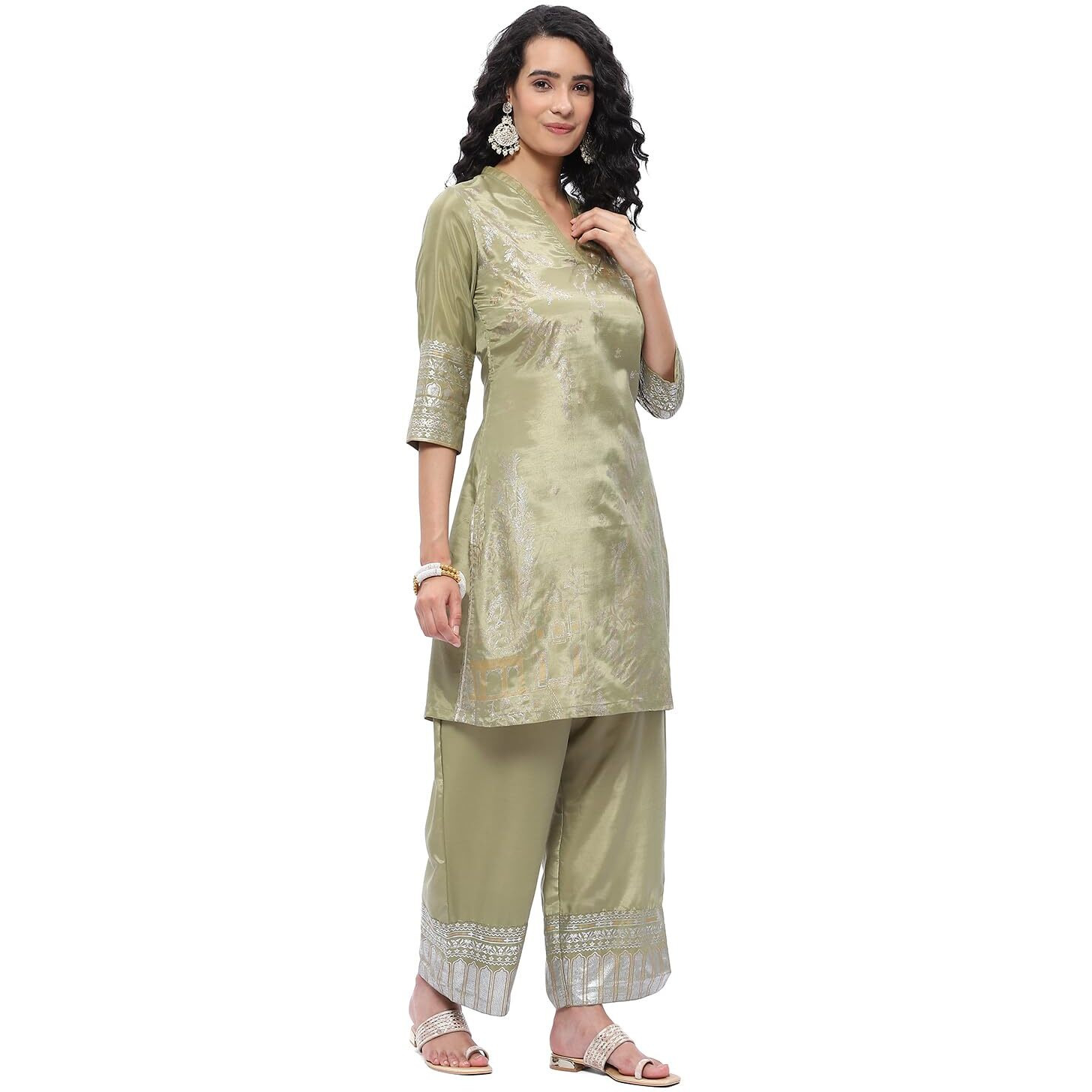 BIBA Women's Cotton Solid Embroidred Narrow Salwar Kurta Dupatta (Skd7452E_Navy_36)