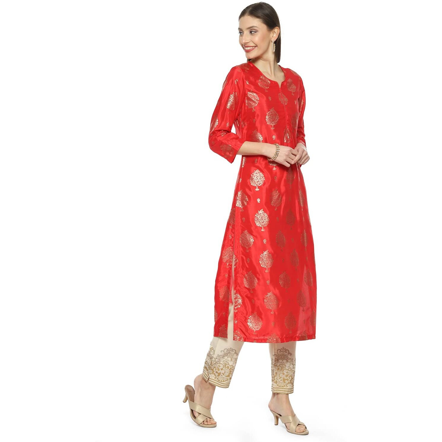 BIBA Women Printed Mix and Match(Festive 19413_RED_34)