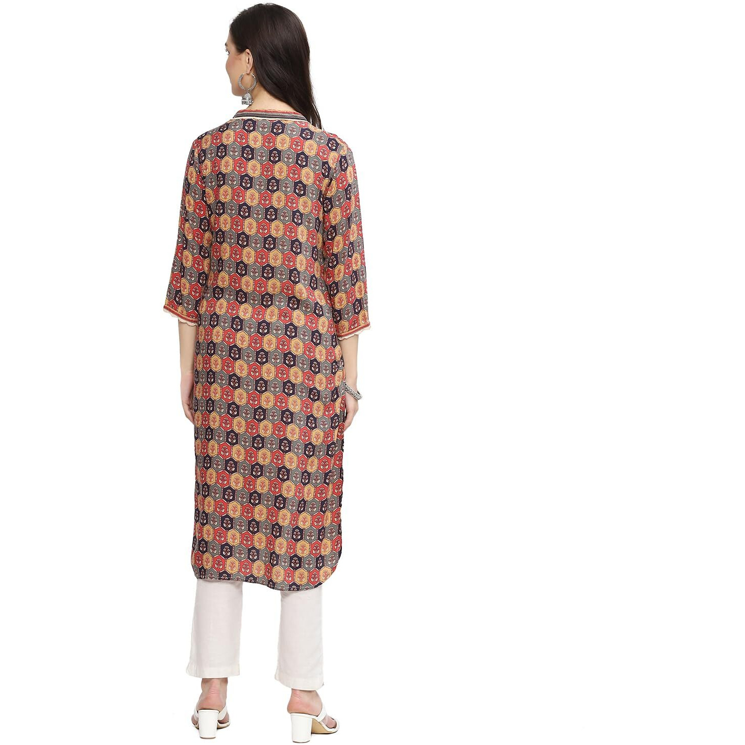 BIBA Women Printed Straight Mix and Match(ASSORTED19623_Maroon Mix_36)
