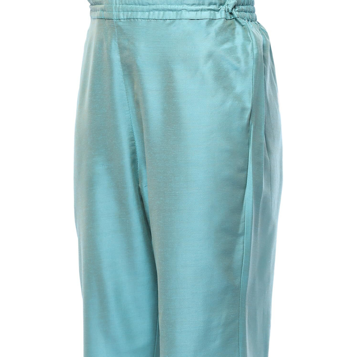 BIBA Women's Powder Blue Polyester Blend Straight Suit Set (SKDASRT10197AW24POWBLU
