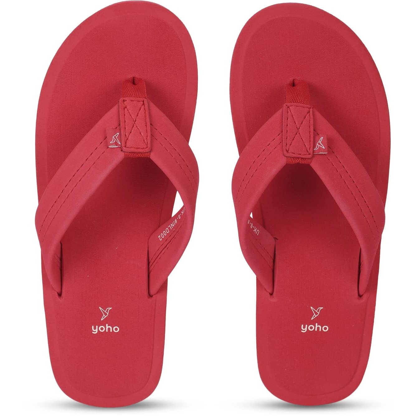 YOHO Women Red soft slippers | comfortable and stylish flip flop slippers for Women in exciting colors | Daily Use| Lightweight | Anti Skid Chappal | Bubbles Size- 3