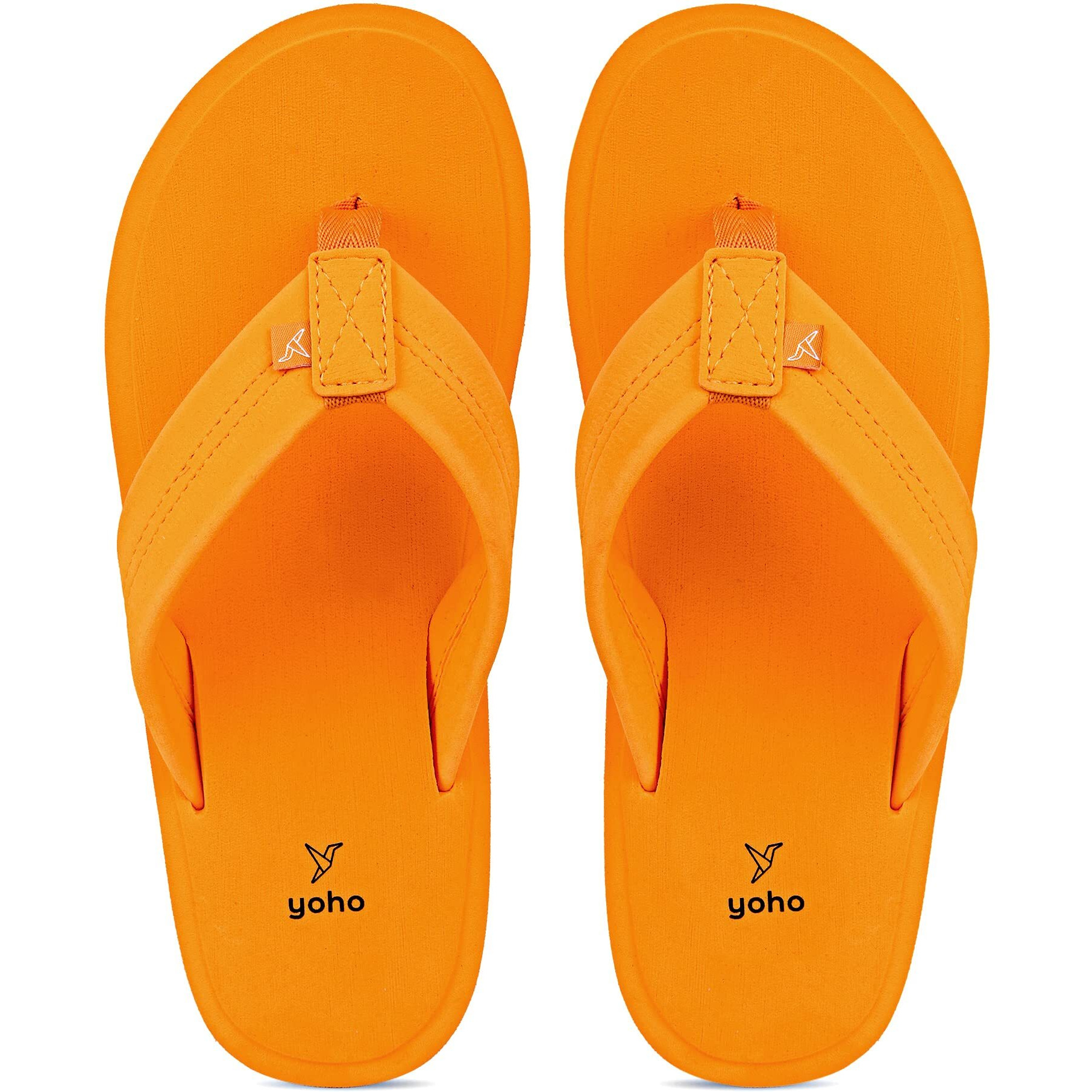 YOHO Women Saffron soft slippers | comfortable and stylish flip flop slippers for Women in exciting colors | Daily Use| Lightweight | Anti Skid Chappal | Bubbles Size- 3