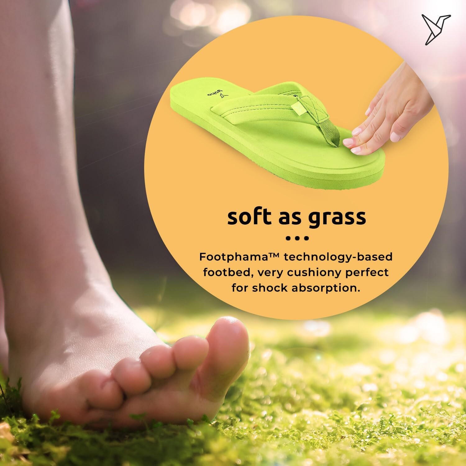 YOHO Women Lemon Green soft slippers | comfortable and stylish flip flop slippers for Women in exciting colors | Daily Use| Lightweight | Anti Skid Chappal | Bubbles Size- 3