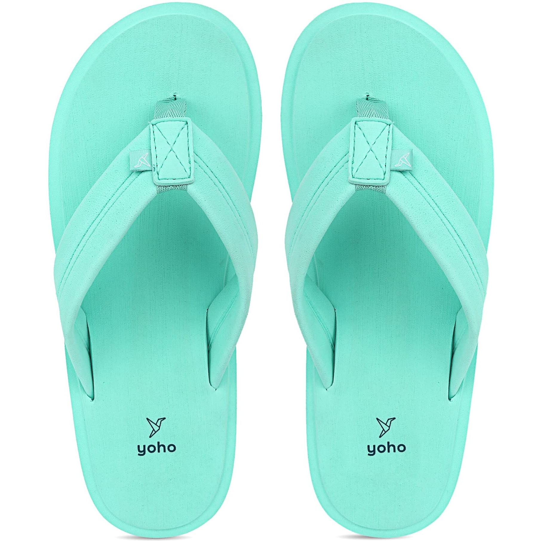 YOHO Women Sea Green soft slippers | comfortable and stylish flip flop slippers for Women in exciting colors | Daily Use| Lightweight | Anti Skid Chappal | Bubbles Size- 5