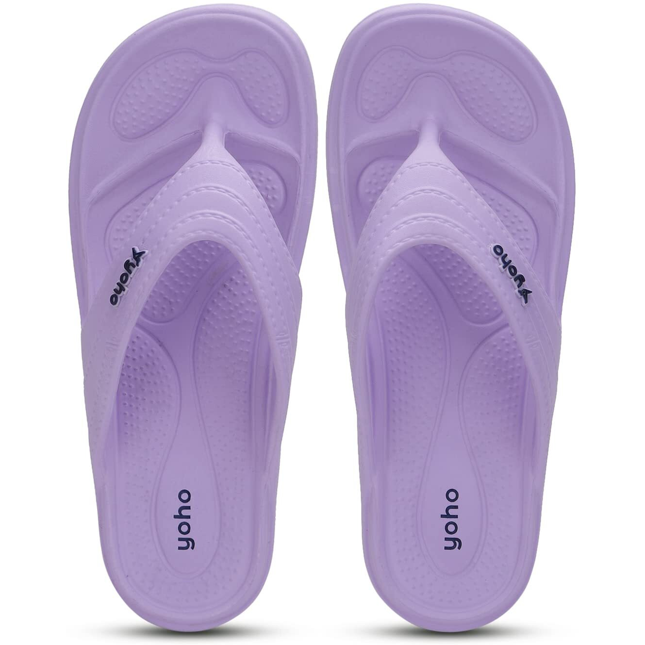 YOHO Drizzle Soft Slippers for Women|Mild Acupressure, Lightweight, Lavender UK9