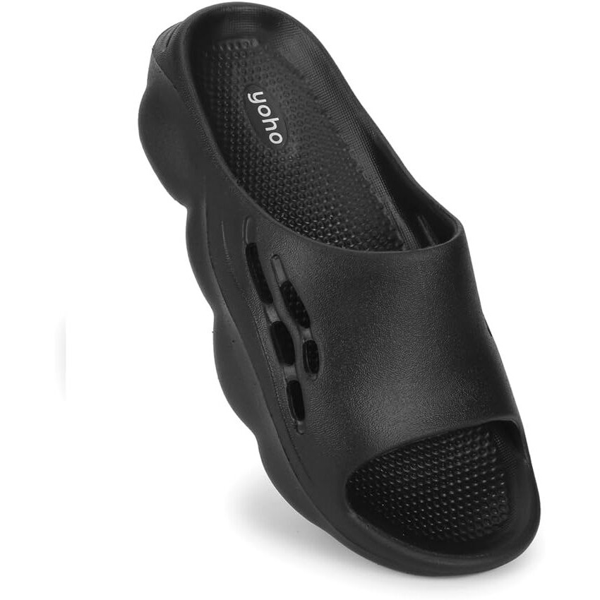 YOHO Dolphy EVA Sliders For Men | Trending design | Anti-slip sole | Sweat free | Super flexible | Ergonomic and cushioned footbed