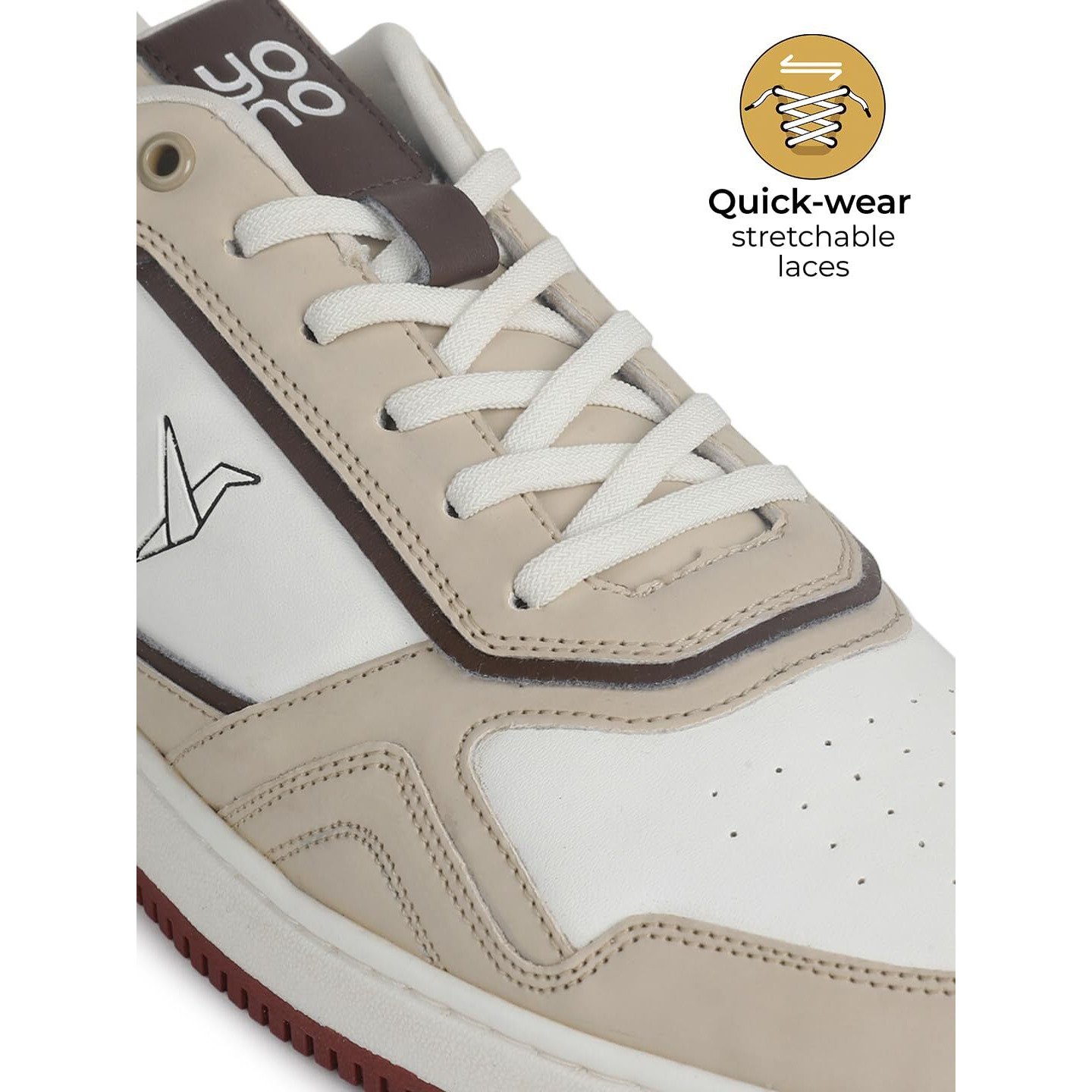 YOHO Colored PU Fashion Sneaker for Men | Comfortable shoes | Cushioned Insole | Quick-wear elastic laces | Lightweight | Dynamic Feet Support | Fashionable | Stylish | Modern