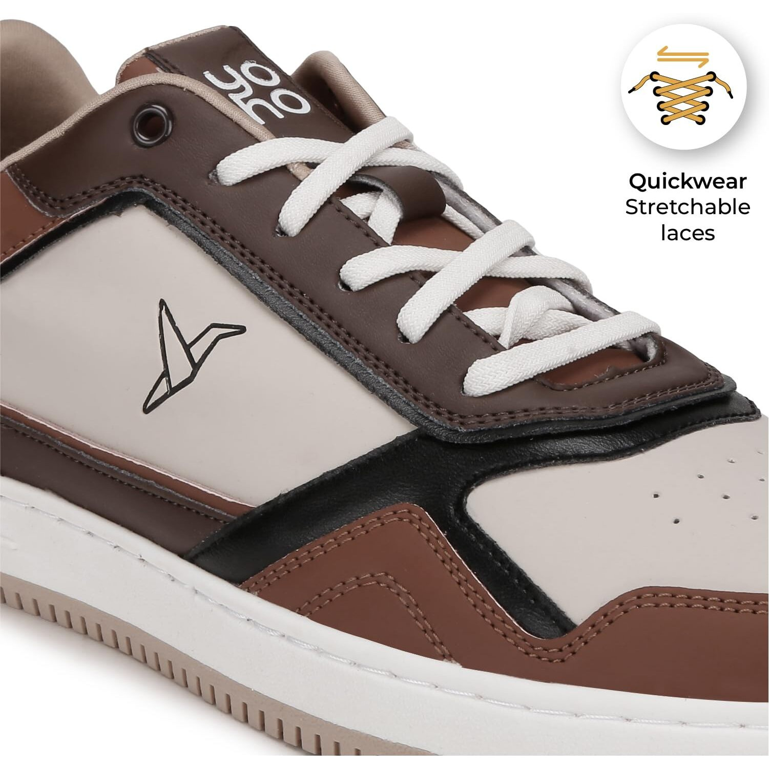 YOHO Colored PU Fashion Sneaker for Men | Comfortable shoes | Cushioned Insole | Quick-wear elastic laces | Lightweight | Dynamic Feet Support | Fashionable | Stylish | Modern