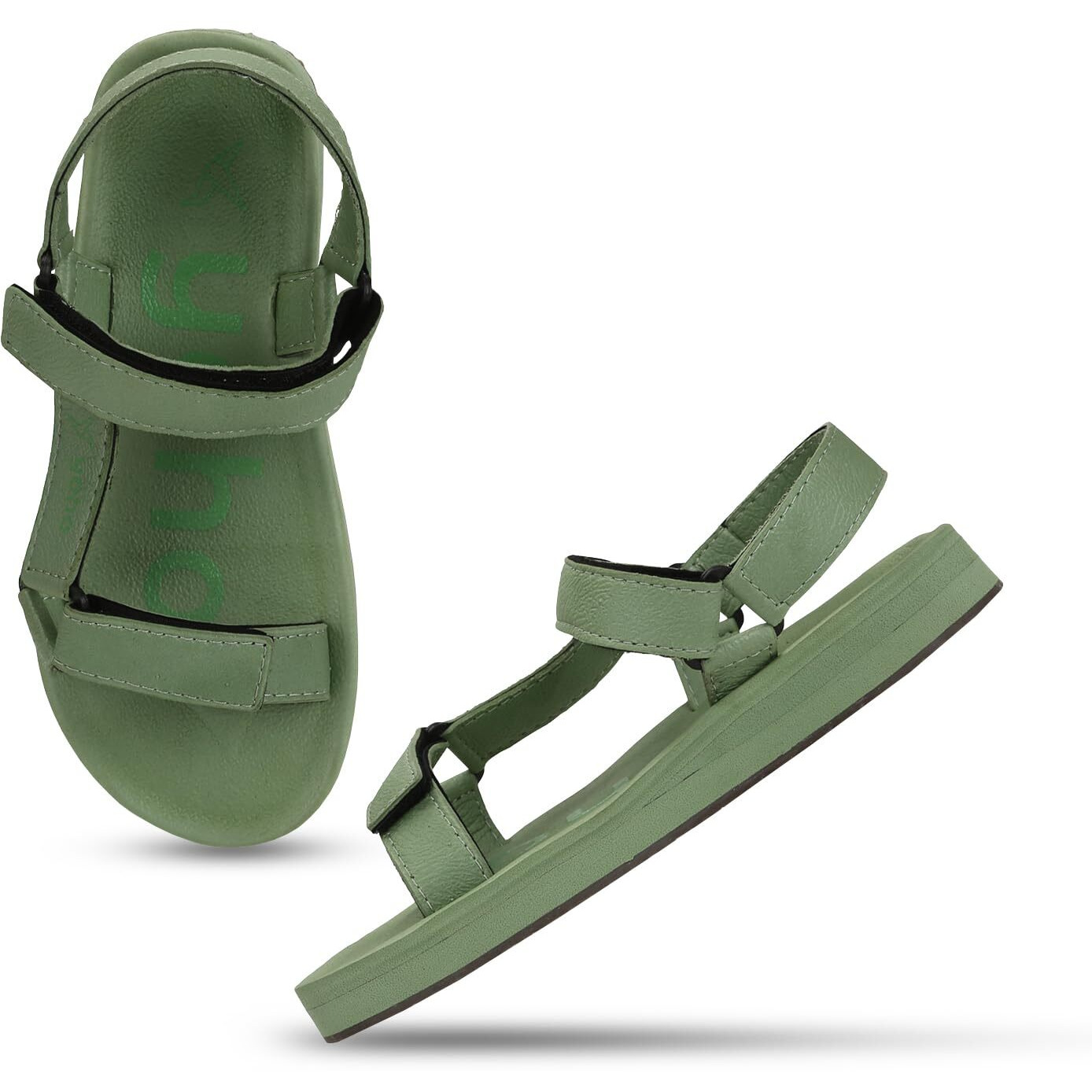 YOHO EVA Sandals for Men | EVA sole | Comfortable cushioned sole with TPR base | Lightweight | Soft skin friendly straps | Adjustable straps | Velcro closure | Vibrant colour options