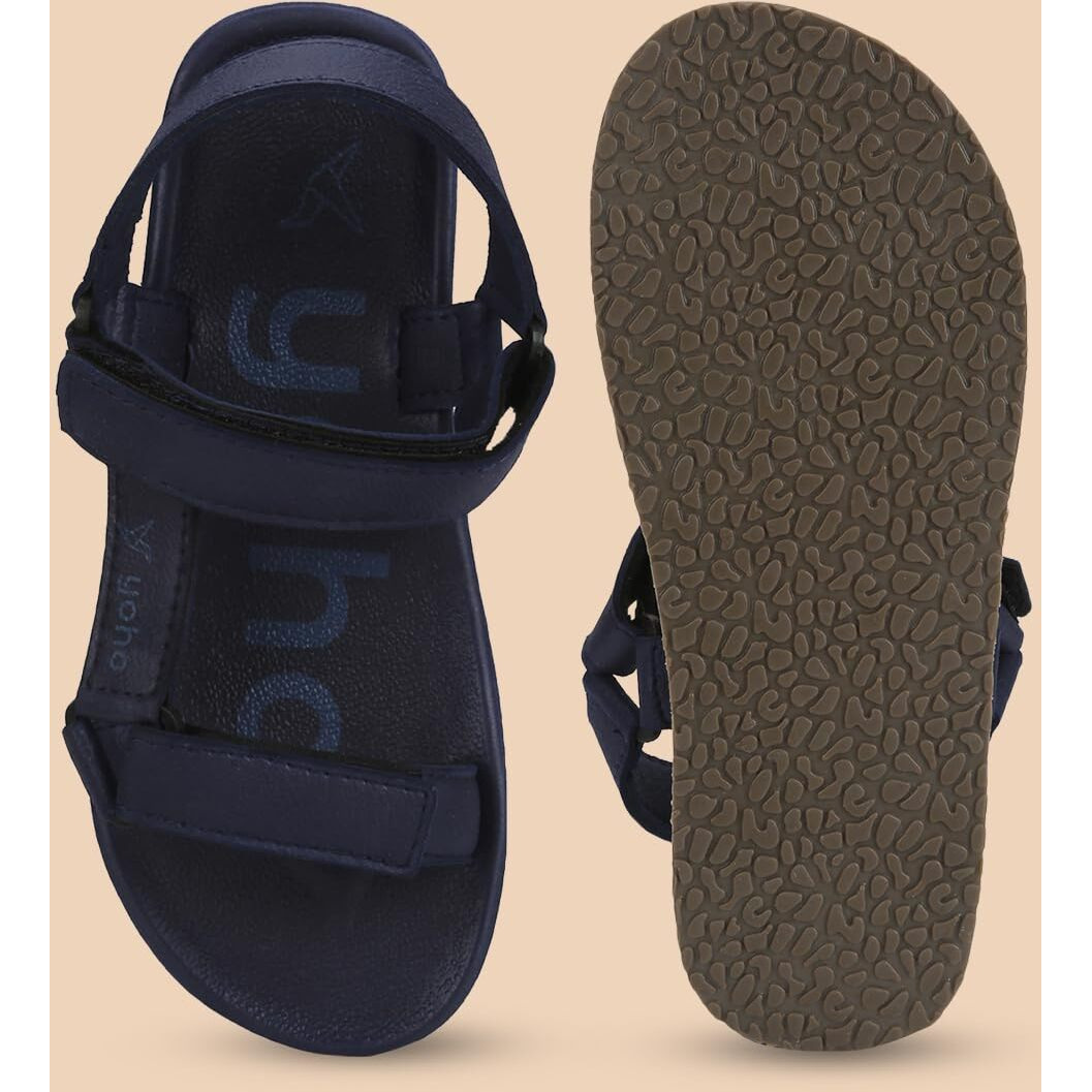YOHO EVA Sandals for Men | EVA sole | Comfortable cushioned sole with TPR base | Lightweight | Soft skin friendly straps | Adjustable straps | Velcro closure | Vibrant colour options