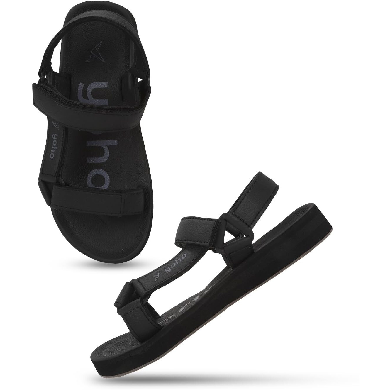 YOHO EVA Sandals for Men | EVA sole | Comfortable cushioned sole with TPR base | Lightweight | Soft skin friendly straps | Adjustable straps | Velcro closure | Vibrant colour options