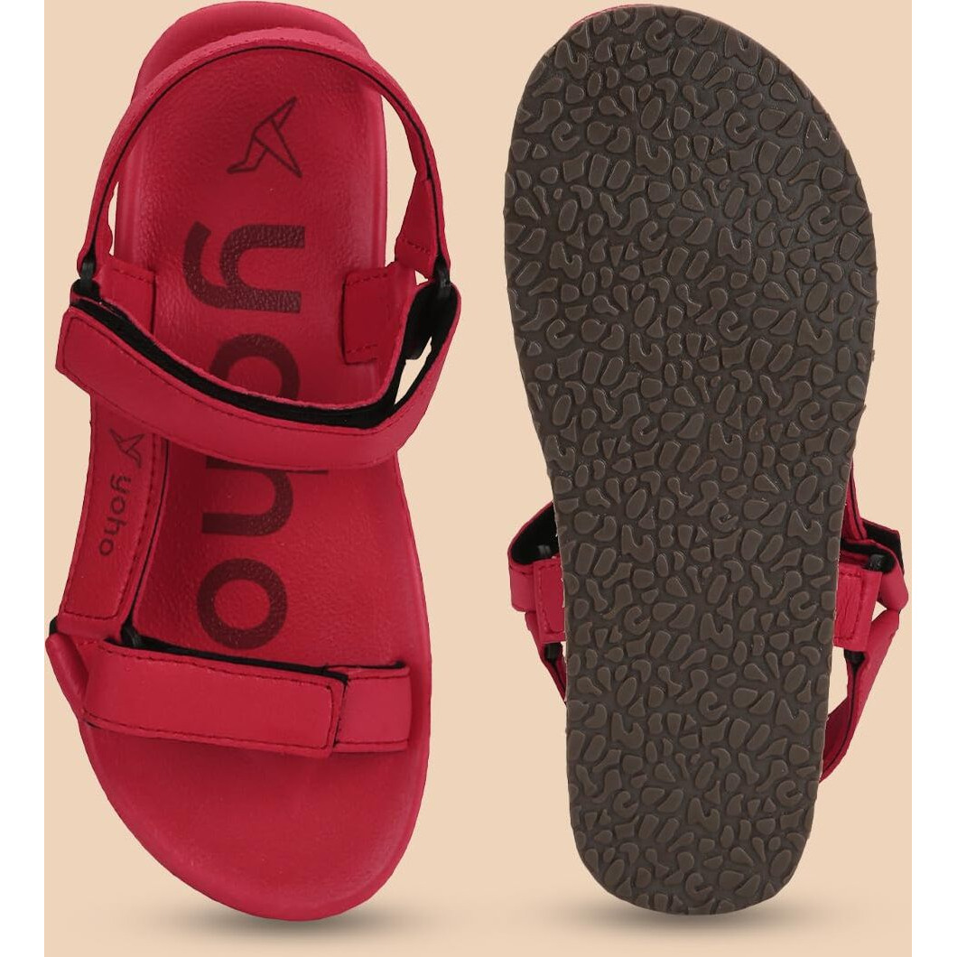 YOHO EVA Sandals for Women | EVA sole | Comfortable cushioned sole with TPR base | Lightweight | Soft skin friendly straps | Adjustable straps | Velcro closure | Vibrant colour options