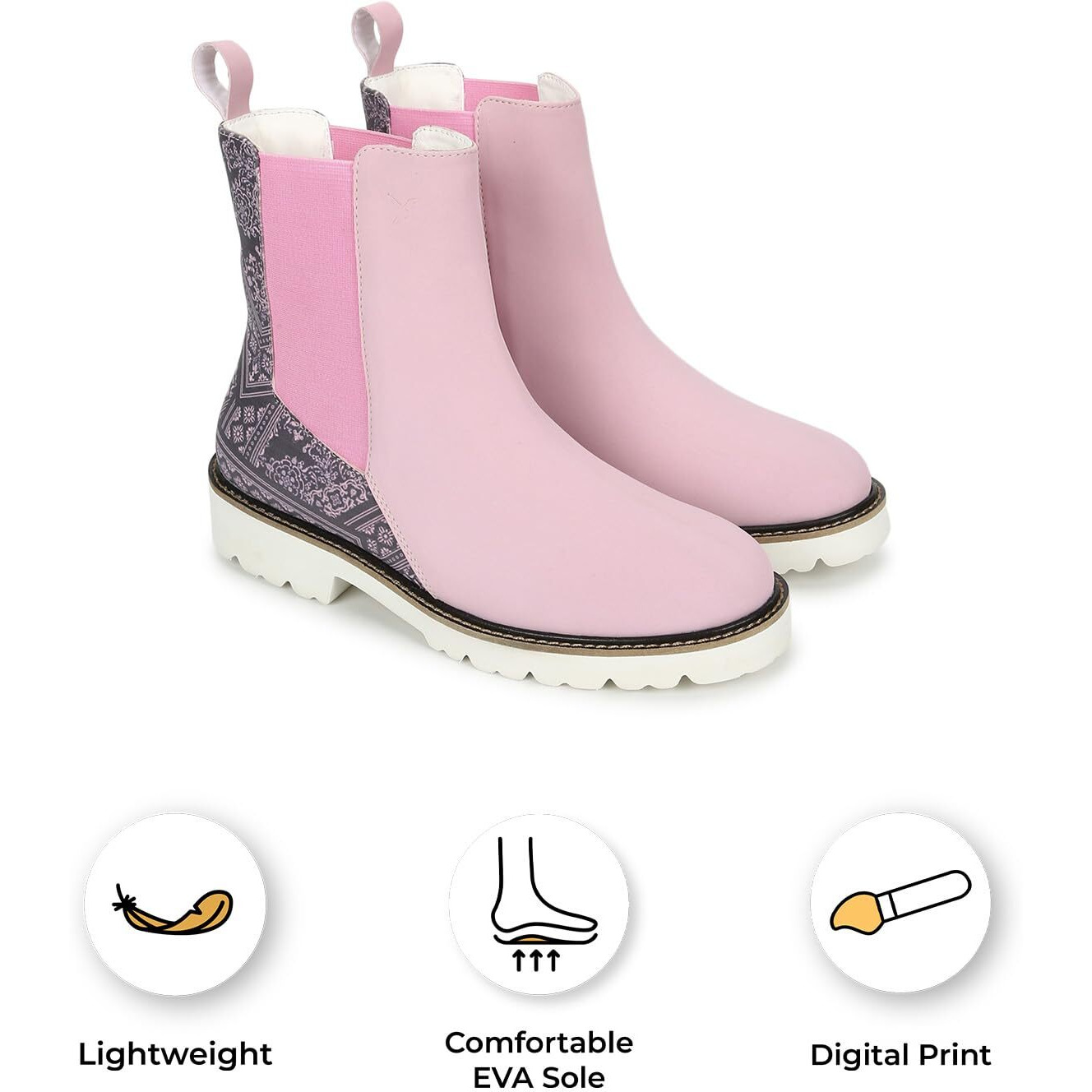 YOHO Women Printed Boots Stylish Comfortable Lightweight