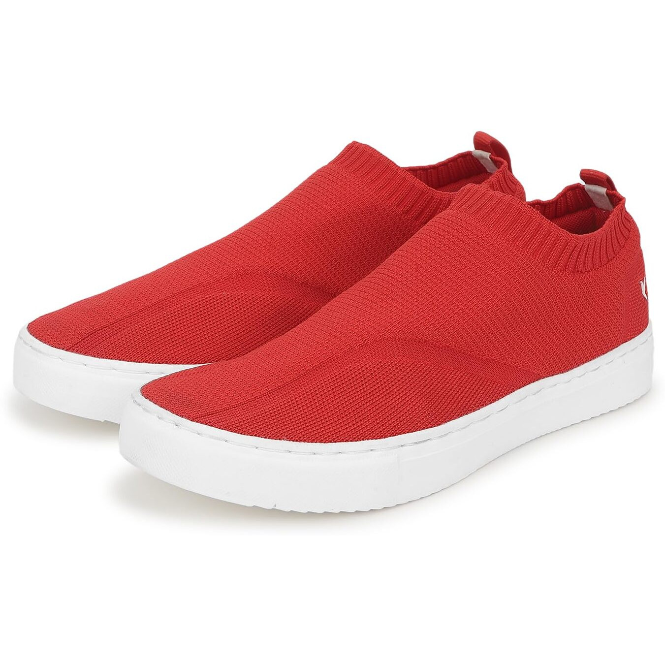 YOHO FreeStep Spacious and Casual Slip on Shoes | Comfortable for Long Hours of Walking | Outperforms Memory Foam | Arch Support Insole | Coral Red - UK 8