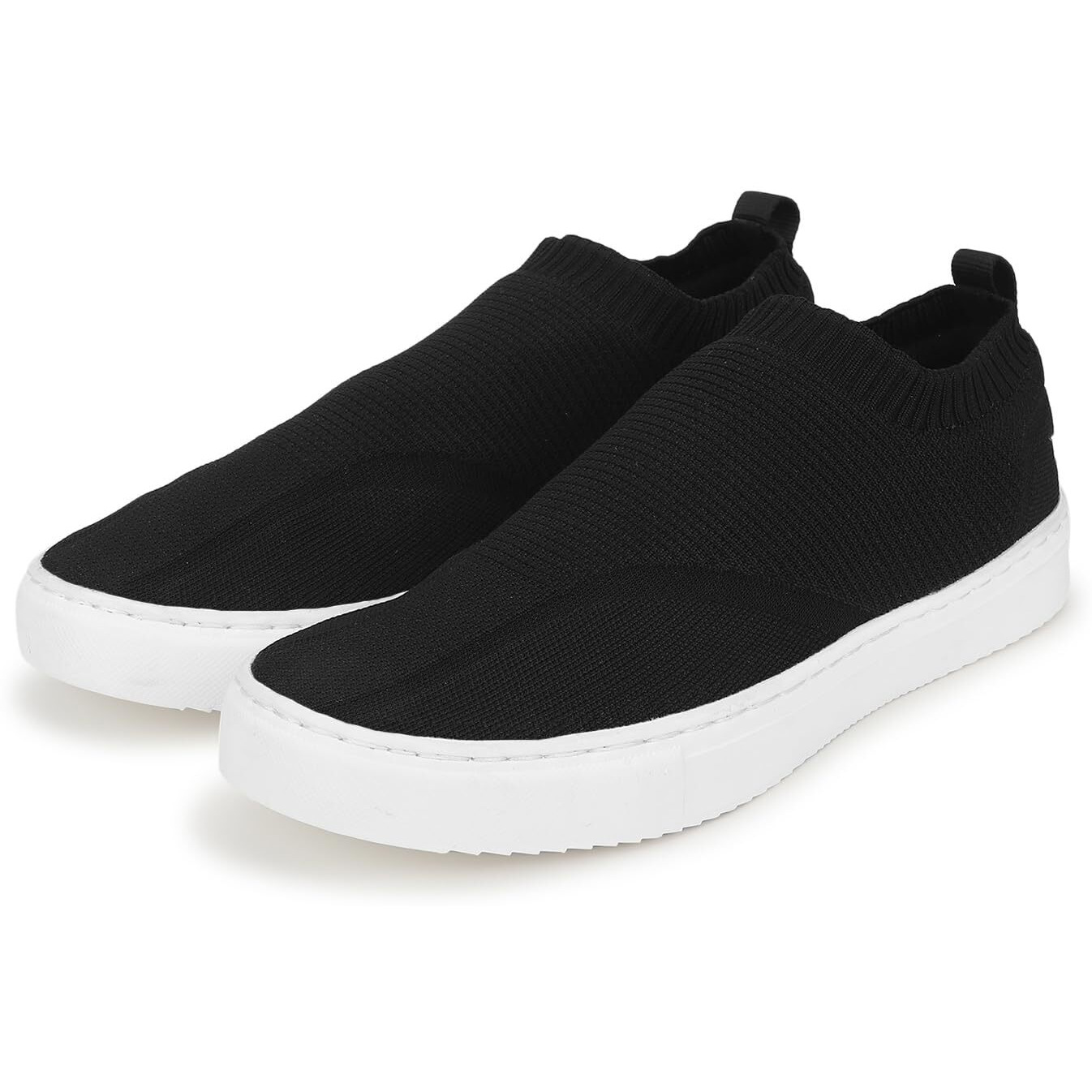 YOHO FreeStep Spacious and Casual Slip on Shoes | Comfortable for Long Hours of Walking | Outperforms Memory Foam | Arch Support Insole | Classic Black - UK 9