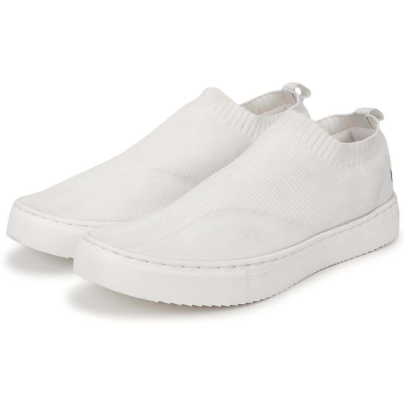 YOHO FreeStep Spacious and Casual Slip on Shoes | Comfortable for Long Hours of Walking | Outperforms Memory Foam | Arch Support Insole | White - UK 9