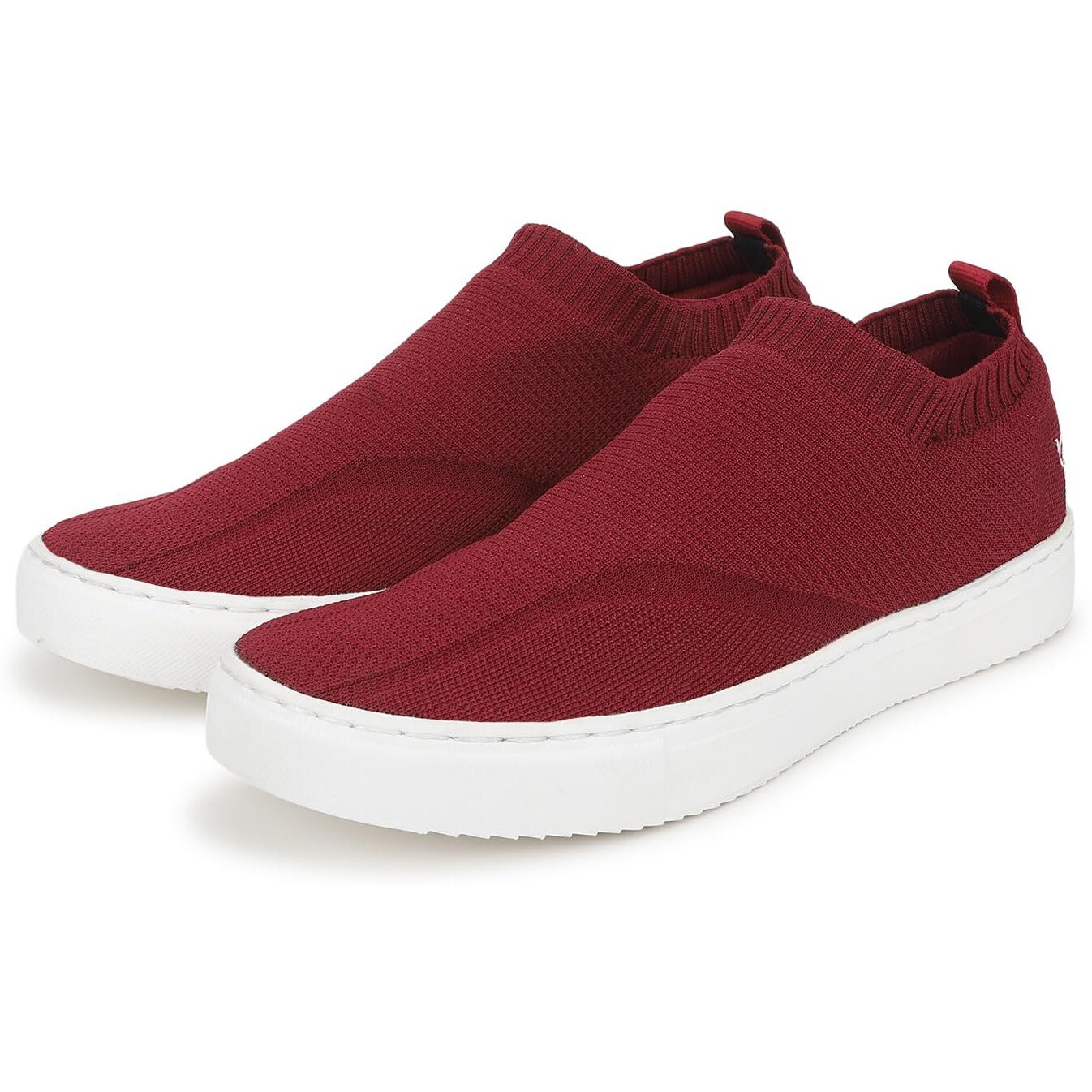YOHO FreeStep Spacious and Casual Slip on Shoes | Comfortable for Long Hours of Walking | Outperforms Memory Foam | Arch Support Insole | Maroon - UK 9