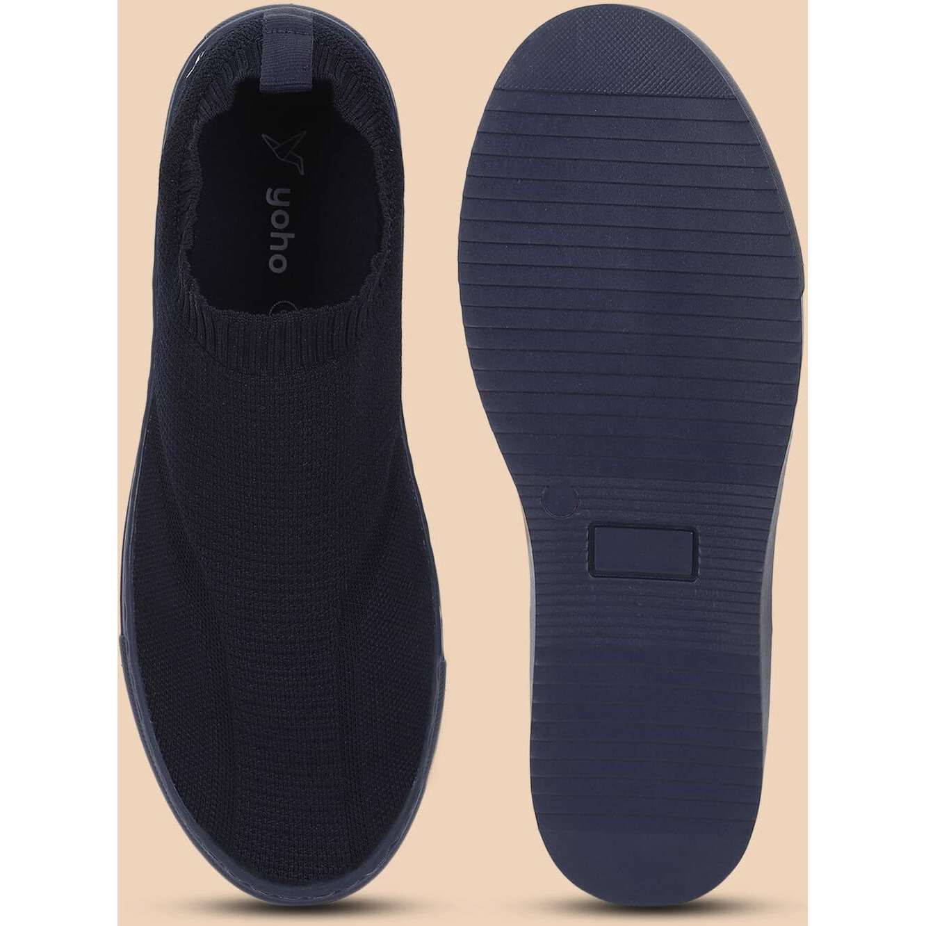 YOHO FreeStep Spacious and Casual Slip on Shoes | Comfortable for Long Hours of Walking | Outperforms Memory Foam | Arch Support Insole | Mystery Blue - UK 11