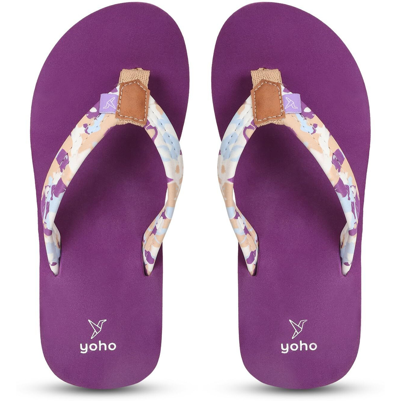 YOHO Marble Slippers for Women | Cushioned Slippers| Lightweight| Waterproof | Lavender purple - UK 3