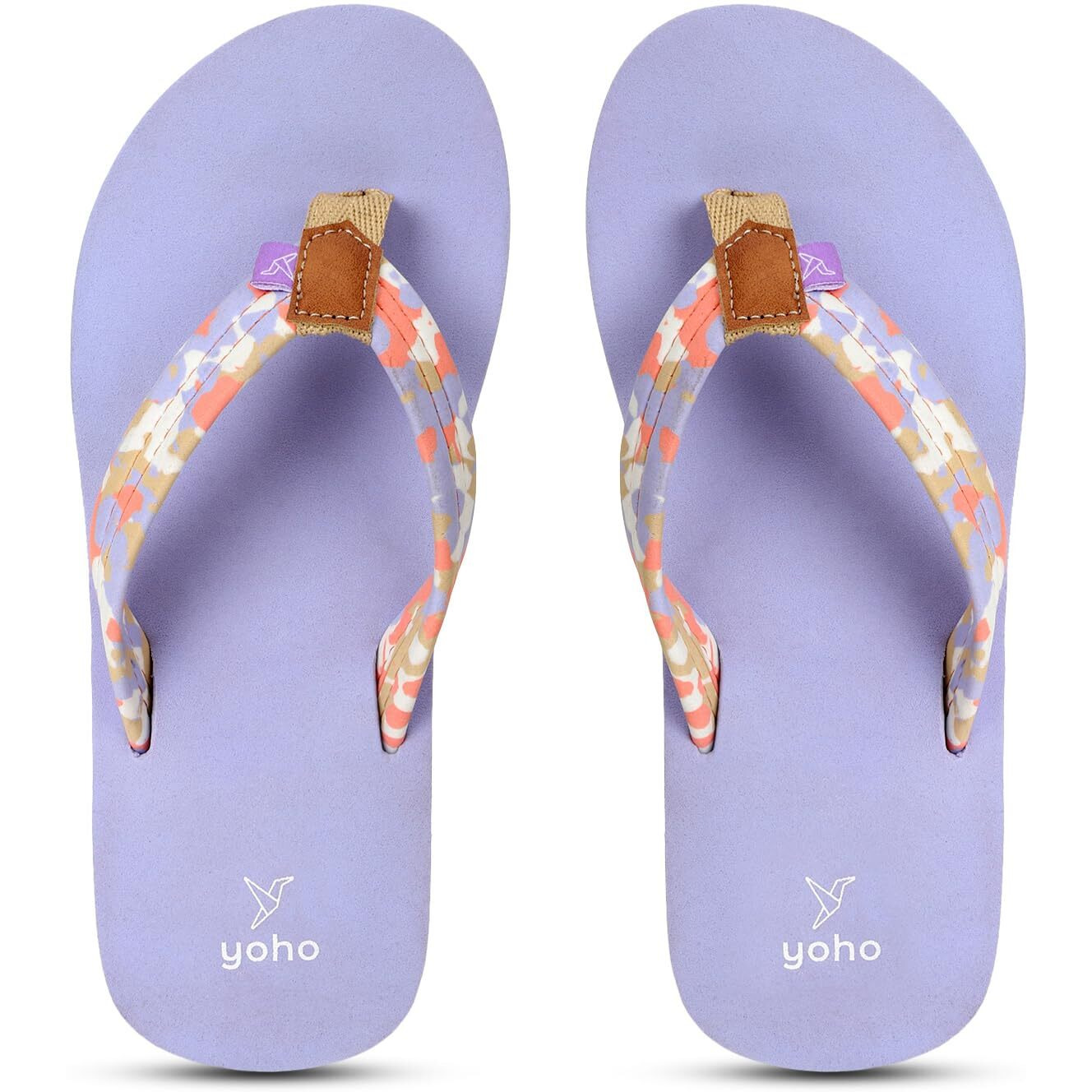 YOHO Marble Slippers for Women | Cushioned Slippers| Lightweight| Waterproof | Violet - UK 4