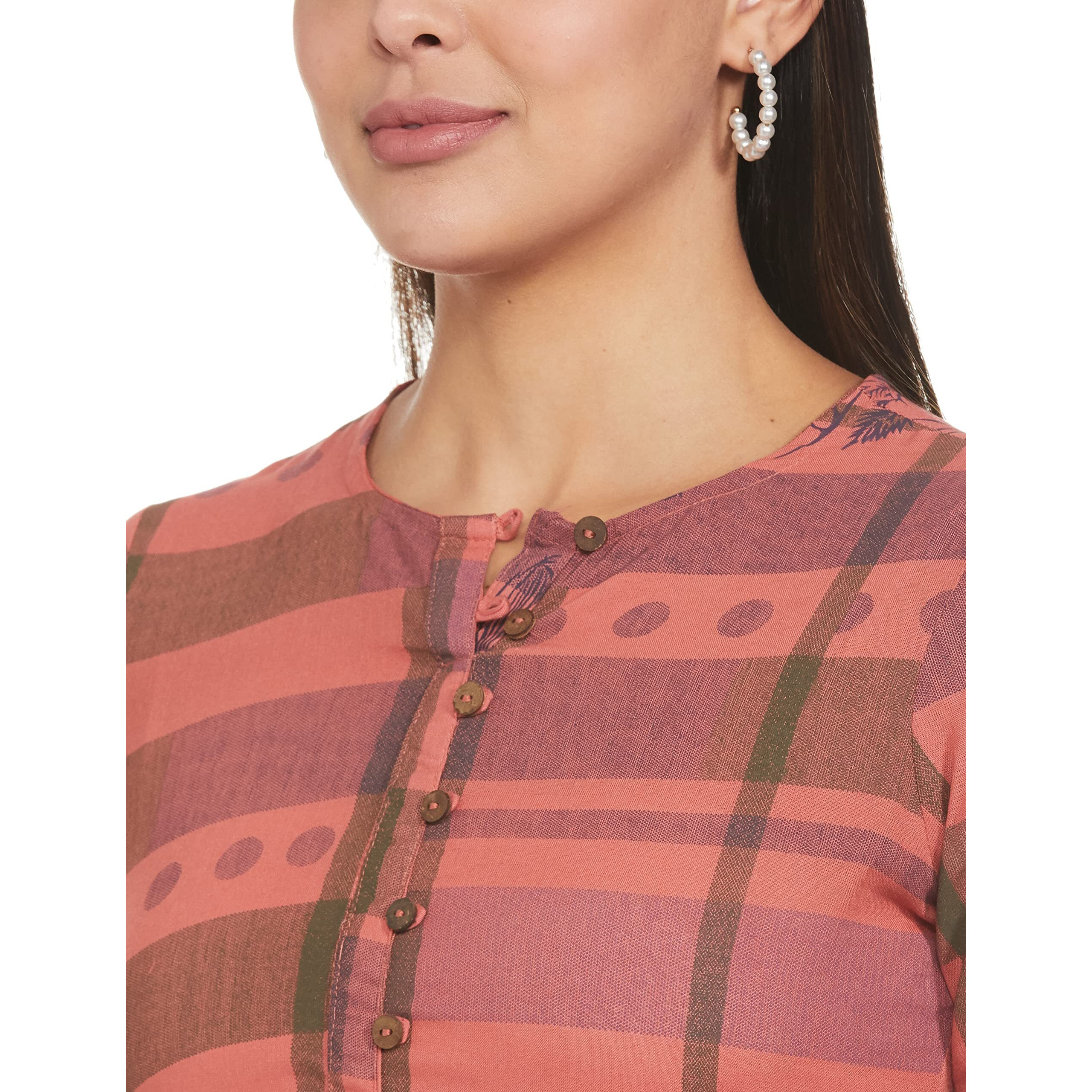 Max Women Printed Kurta with Pocket (LAFKWI22WFCORAL)_S