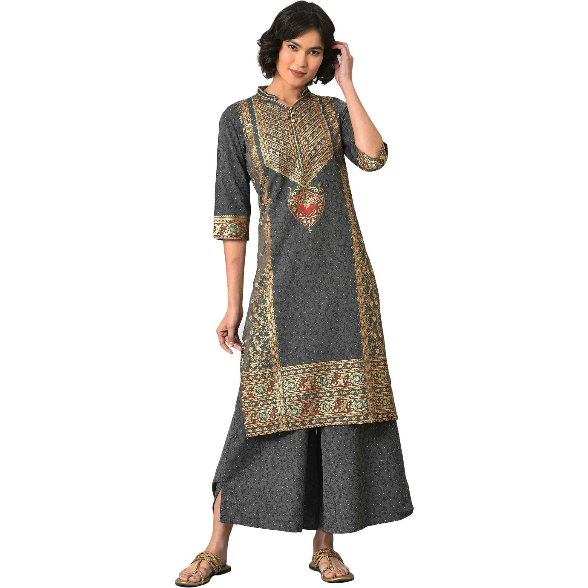 Aurelia Women's Viscose Set (22AUAS13628-505184_Grey