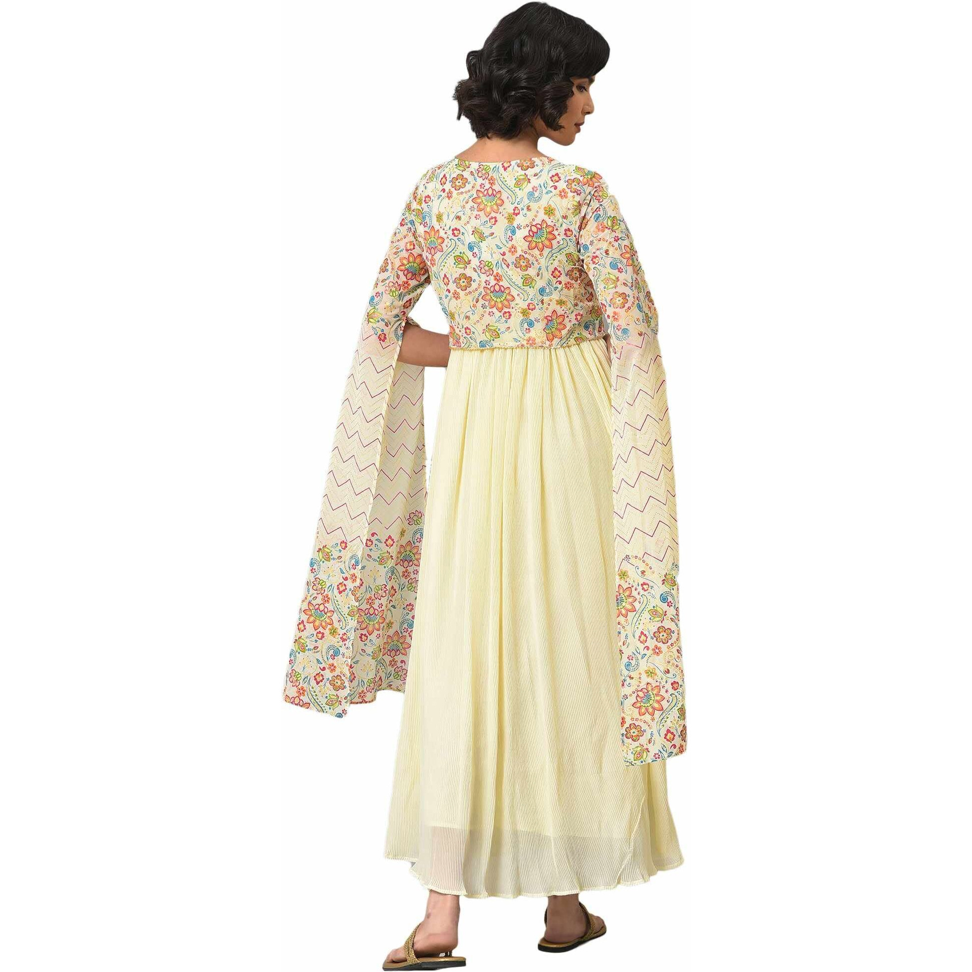Aurelia Women's Polyester Regular Kurta (22AUA13493-506521_White