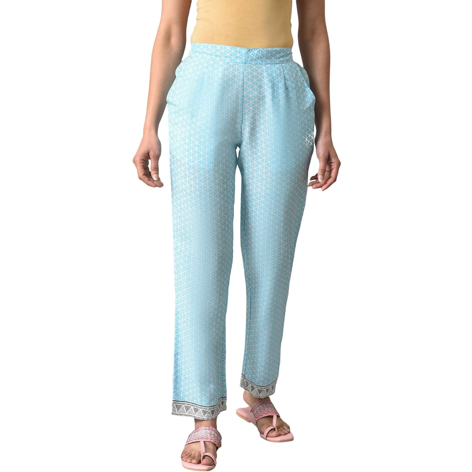 Aurelia Printed Strechable Palazzo Pants For Women | Ankle Length Palazzo Pants For Women