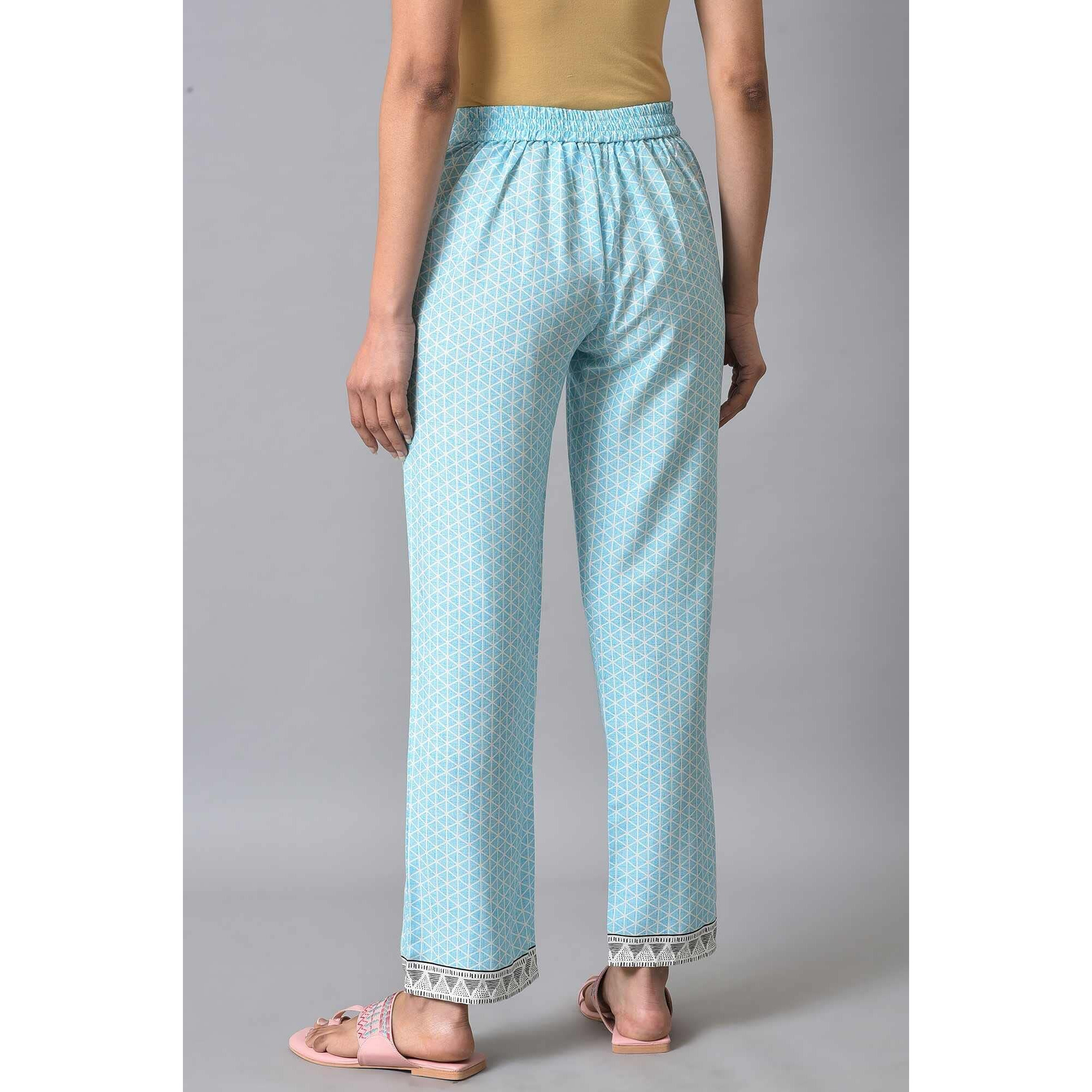 Aurelia Printed Strechable Palazzo Pants For Women | Ankle Length Palazzo Pants For Women