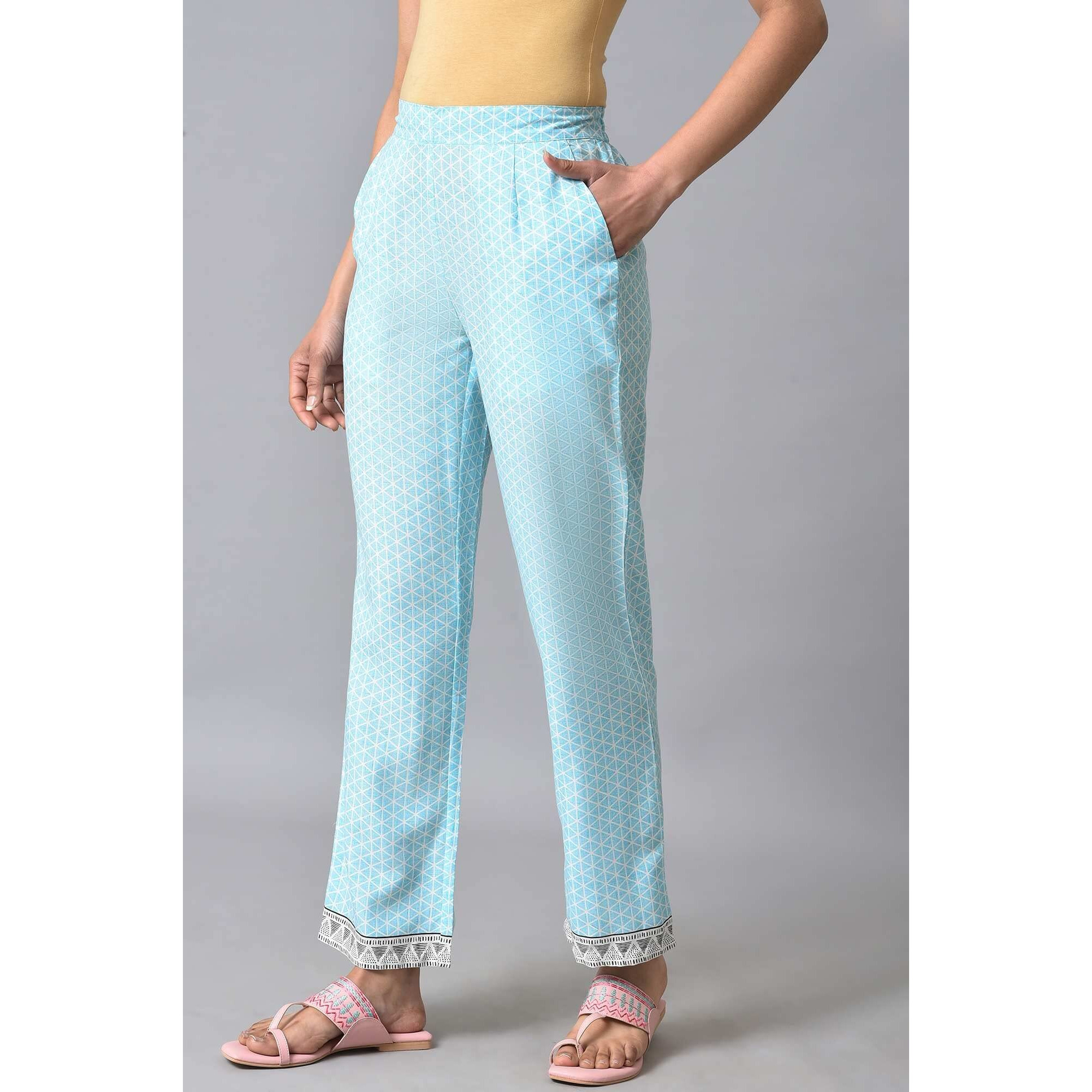 Aurelia Printed Strechable Palazzo Pants For Women | Ankle Length Palazzo Pants For Women